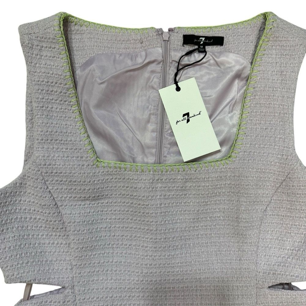 7 For All Mankind NWT New 7 For All Mankind Lilac Tweed Cut-Out Mini Dress Si Size M / US 6-8 / IT 42-44 - 6 Thumbnail