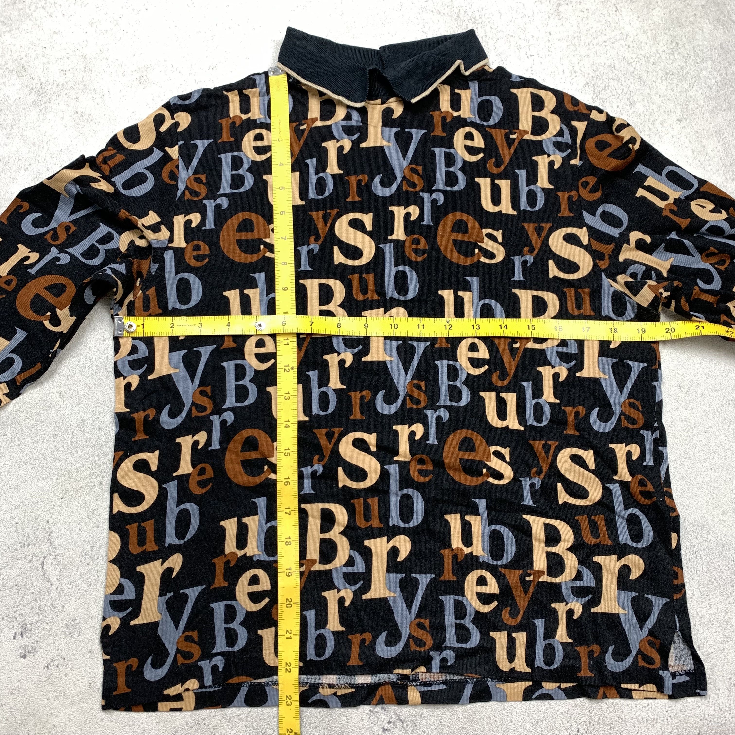 Burberry Vintage Burberry Over Print SAMPLE L/S Tshirt Size M / US 6-8 / IT 42-44 - 6 Thumbnail