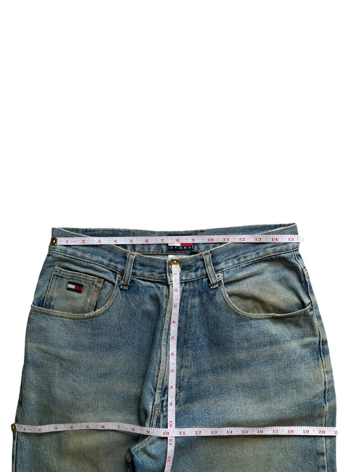 Tommy Jeans Vintage Tommy Mud Wash Distressed Baggy Jeans Size US 31 - 15 Thumbnail