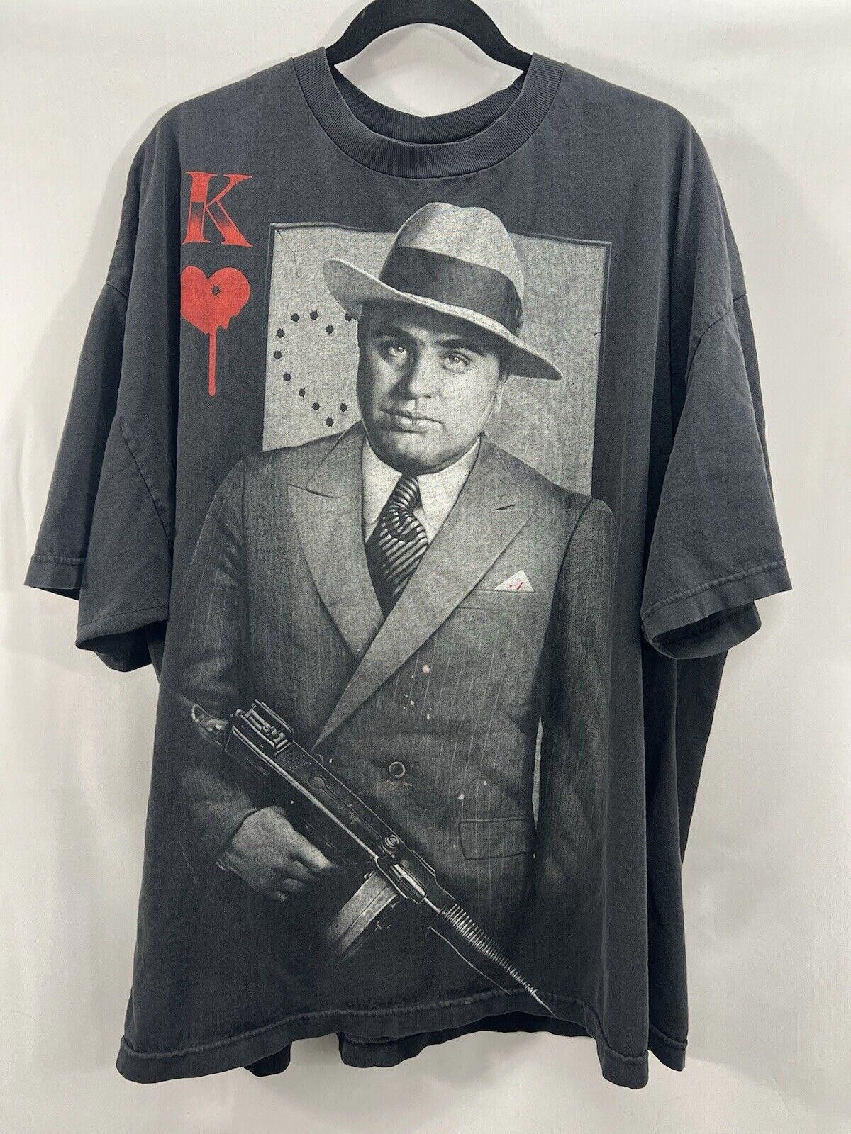 Designer Y2K Al Capone Scarface Gangster Double Sided T Size 3XL, #TG Size US XXL / EU 58 / 5 - 1 Thumbnail