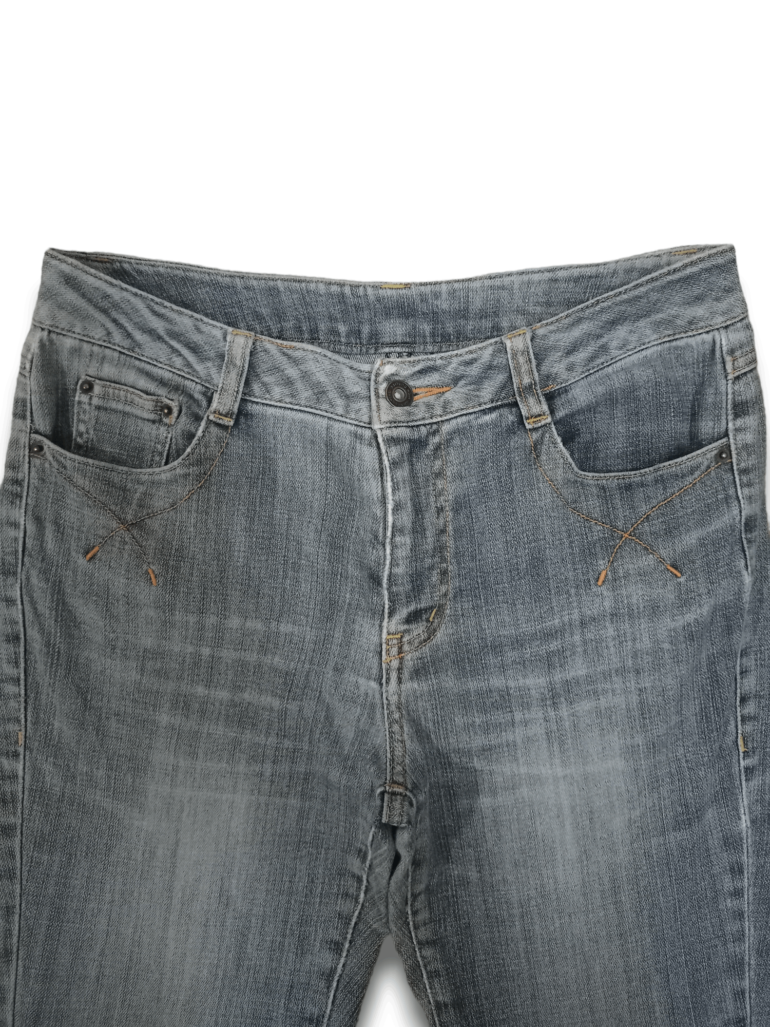 Japanese Brand Vintage Japanese Brand Faded Style Flare Denim Jeans 29x28 Size 29" - 4 Thumbnail