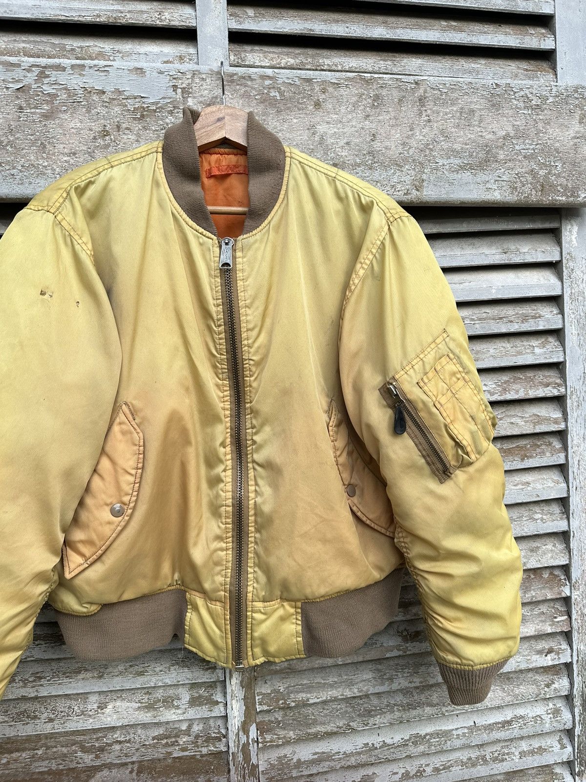 🪖Vintage THRASHED MA1 Man Intermediate Westop Bomber Jacket