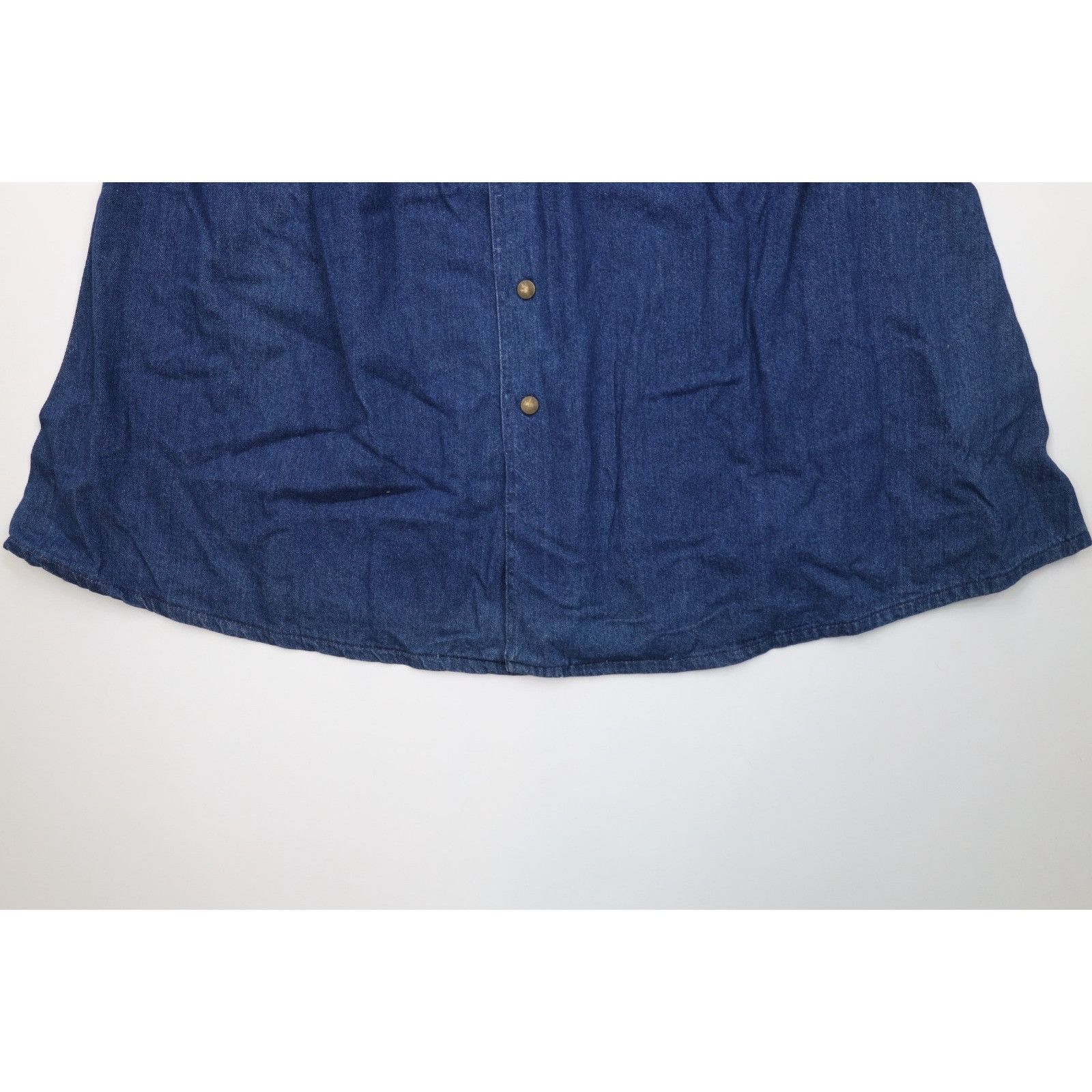 Vintage Deadstock Vintage 70s Streetwear Country Denim Skirt Size 36" / US 14 / IT 50 - 4 Thumbnail