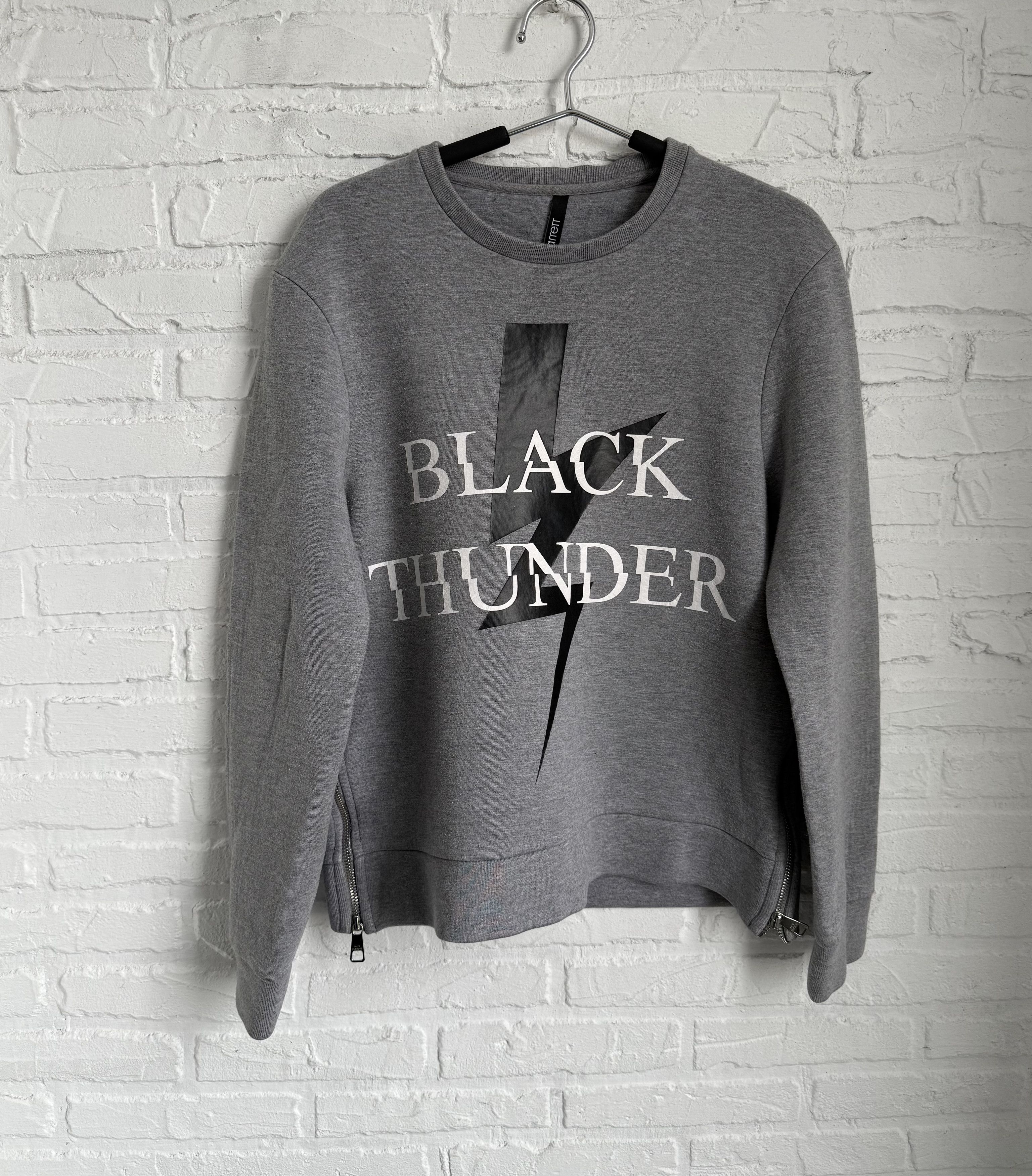 Neil Barrett Neil Barrett black thunder gray sweatshirt Size US S / EU 44-46 / 1 - 1 Thumbnail
