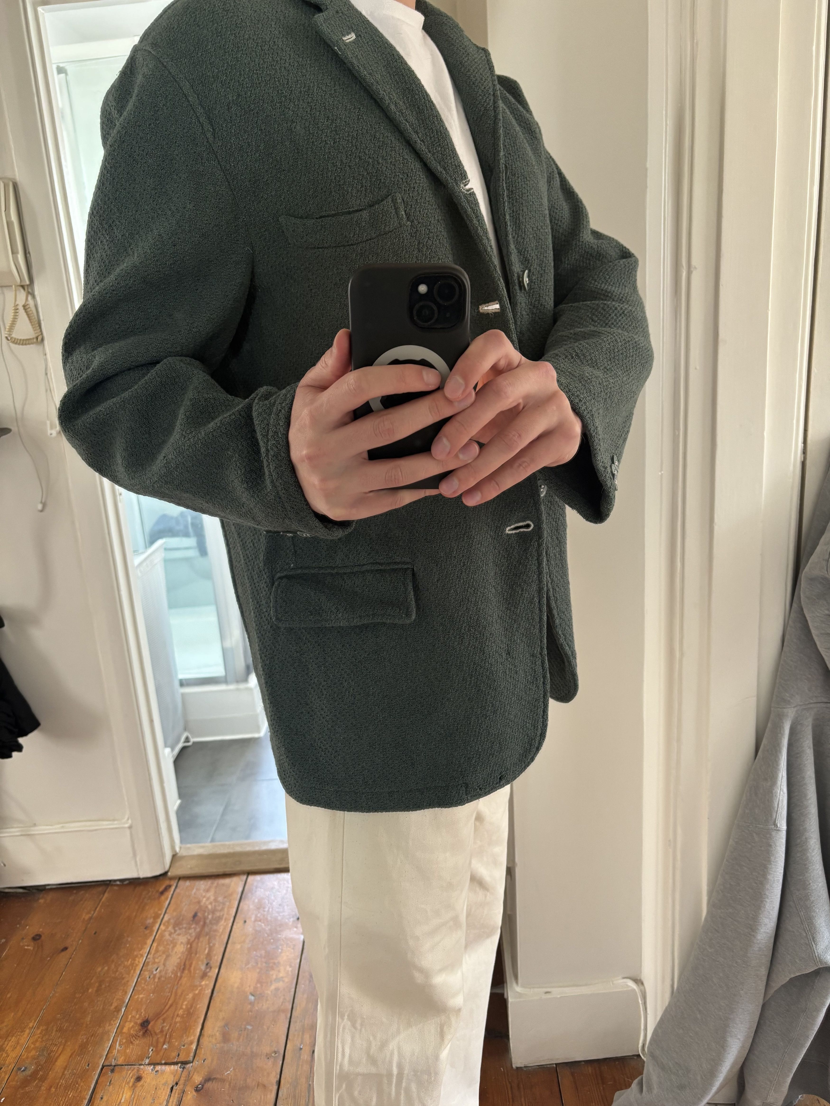 Comme des Garcons Homme *Rare* CDG Homme Men's Green Wool Jacket (Made in Japan) Size US L / EU 52-54 / 3 - 2 Thumbnail