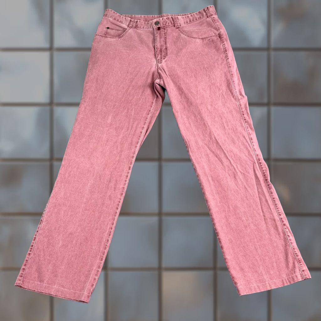 Vintage Meyer Chino Trousers Pants Straight 32 Pink Salmon Stretch Comfort Men Regular 5-Pocket Size US 32 / EU 48 - 1 Thumbnail