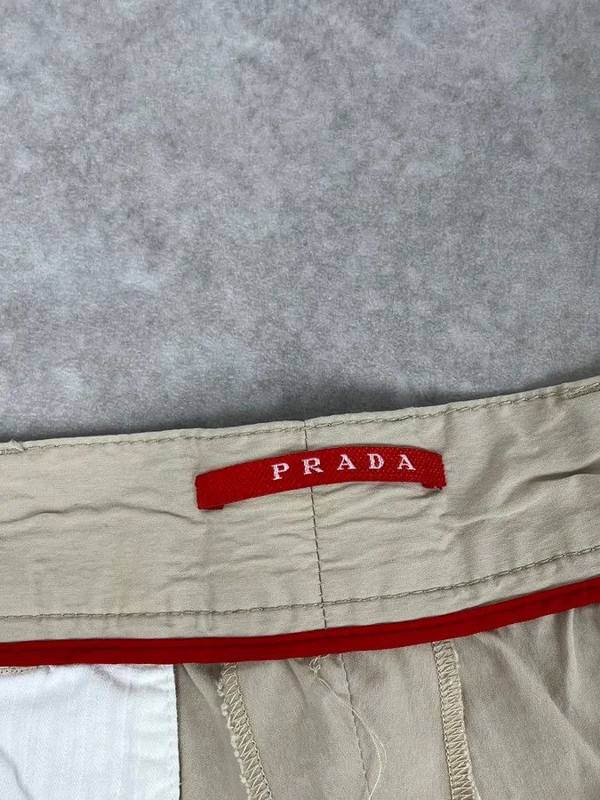 Prada SS2007 Prada Beige Nylon Zip-Ankle Technical Cargo Pants Size US 32 / EU 48 - 12 Thumbnail