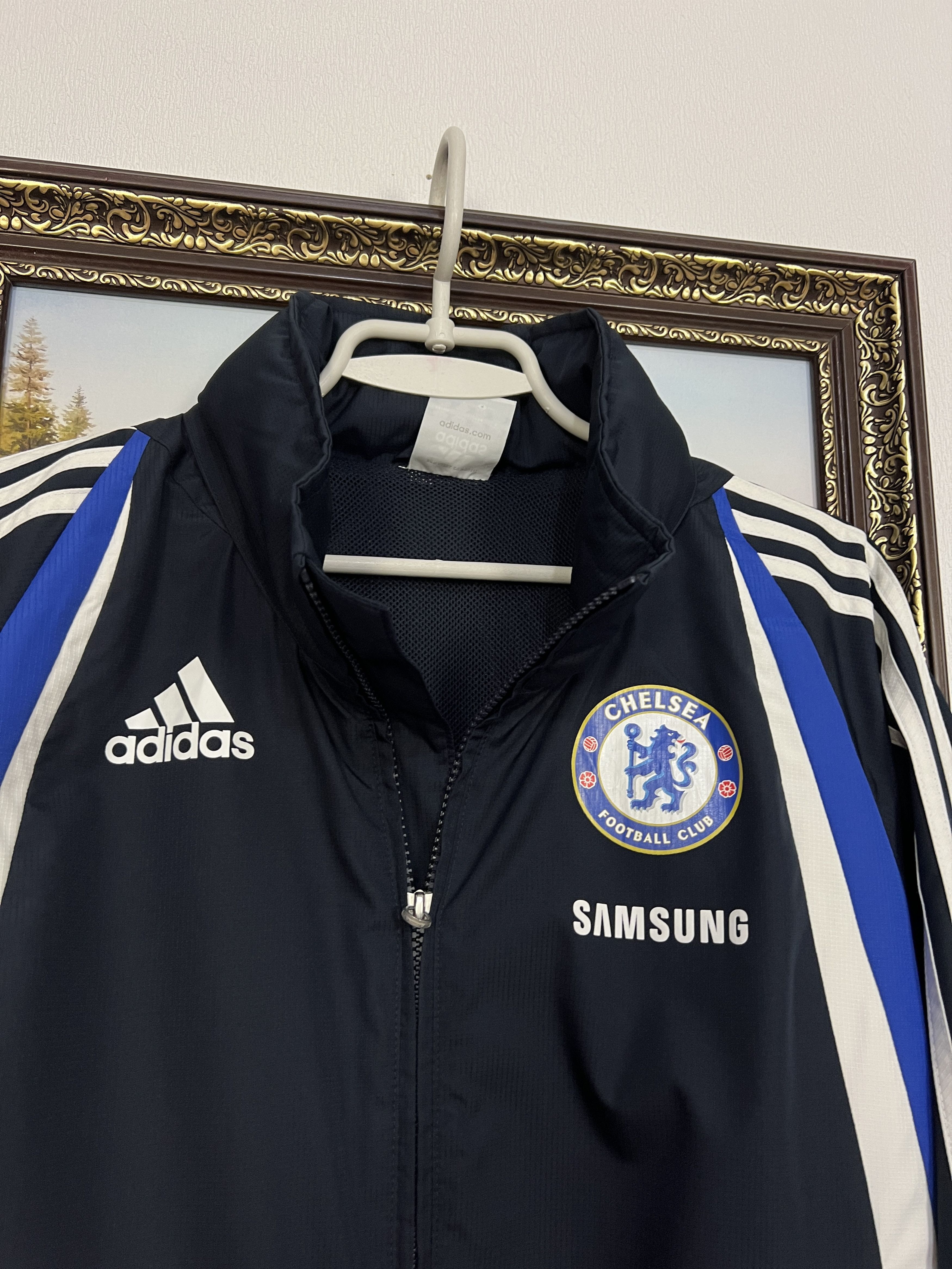Adidas Vintage Adidas Chelsea Football Hooded Jacket Soccer Track Size US M / EU 48-50 / 2 - 3 Thumbnail