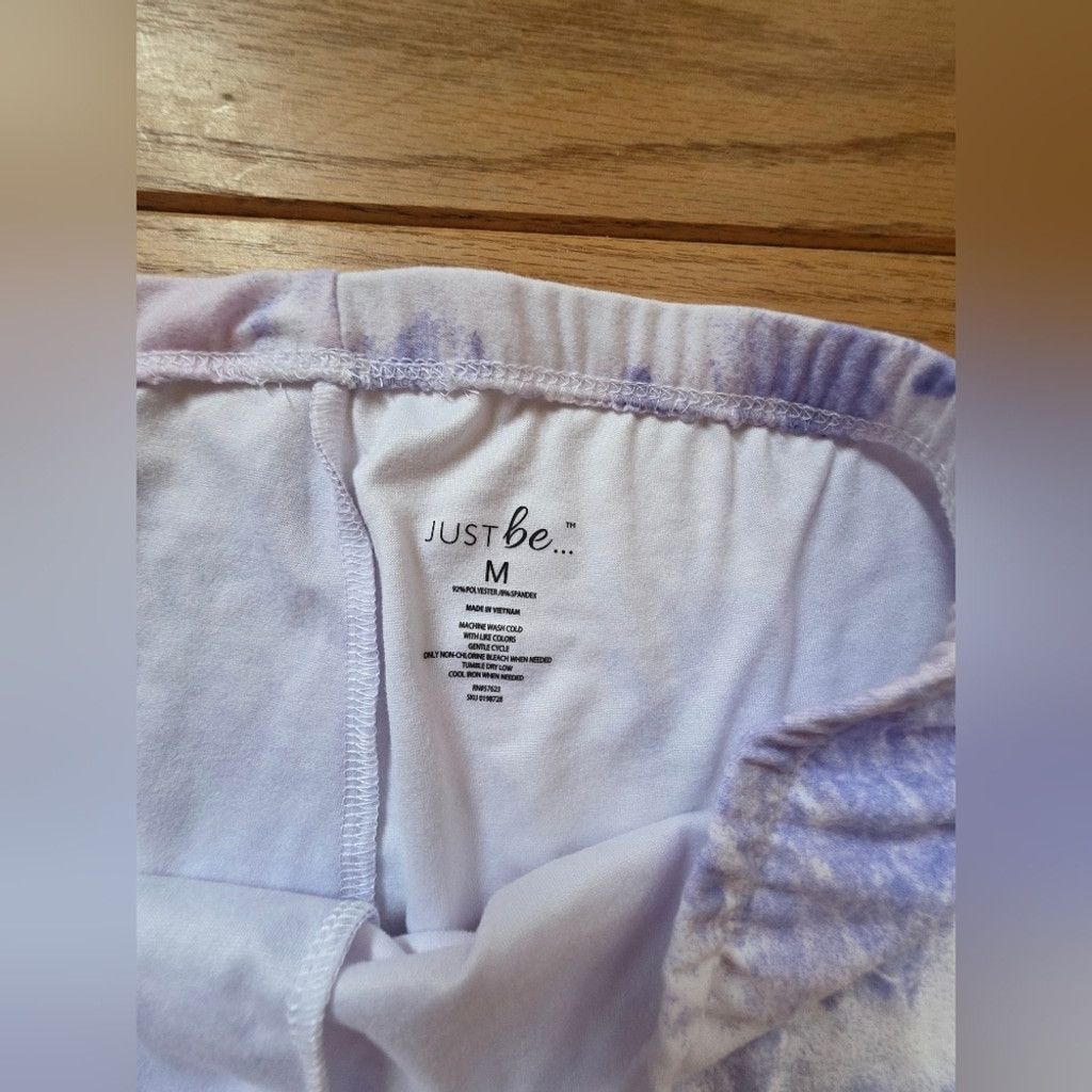 Kohl's Just Be Tie-Dye Purple and White Shorts NWOT Size 26" / US 2 / IT 38 - 2 Thumbnail