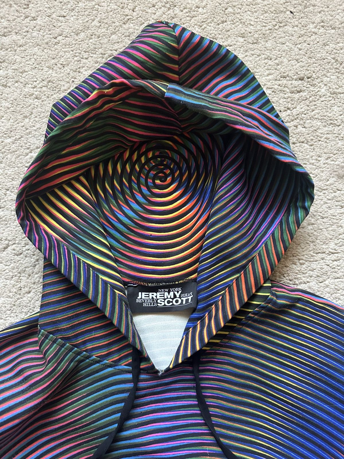 Jeremy Scott 2000s Jeremy Scott LSD Psychedelic Spiral Illusion Hoodie Size US M / EU 48-50 / 2 - 6 Thumbnail