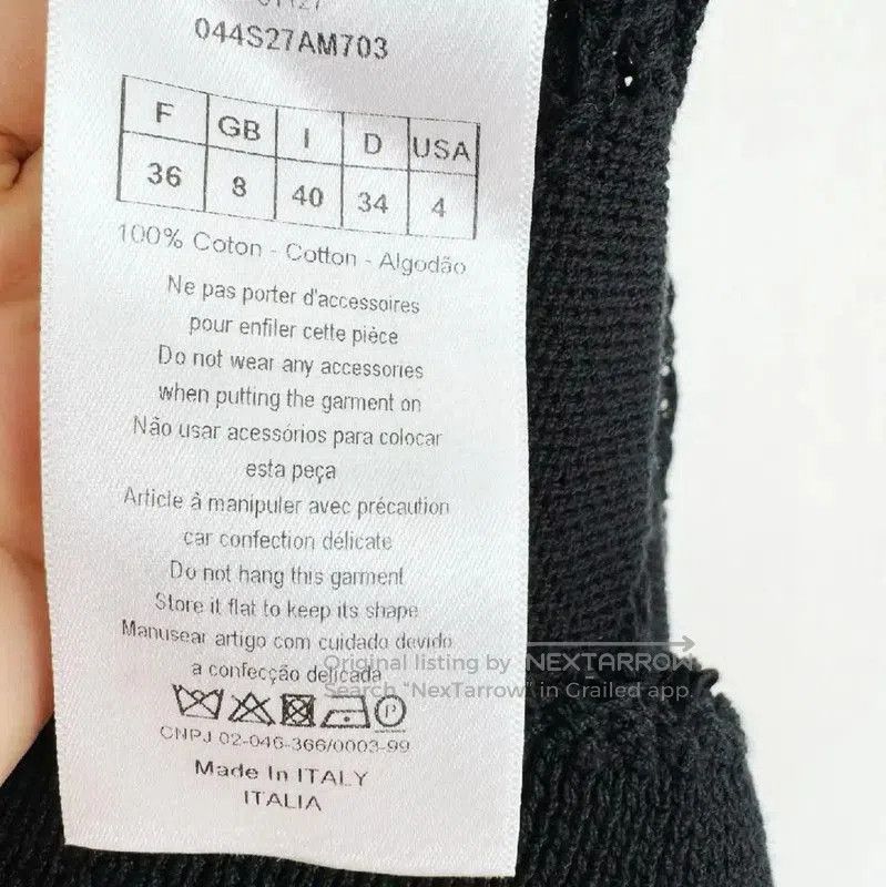Dior Dior Black Cotton Long Sleeve Pullover Sweater . Size S / US 4 / IT 40 - 3 Thumbnail