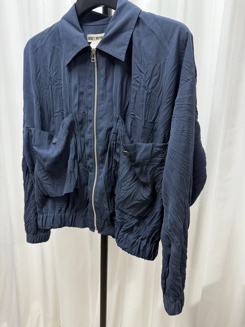 Issey Miyake Issey Miyake Pleated Smooth Double Pocket Jacket Size L / US 10 / IT 46 - 2 Thumbnail