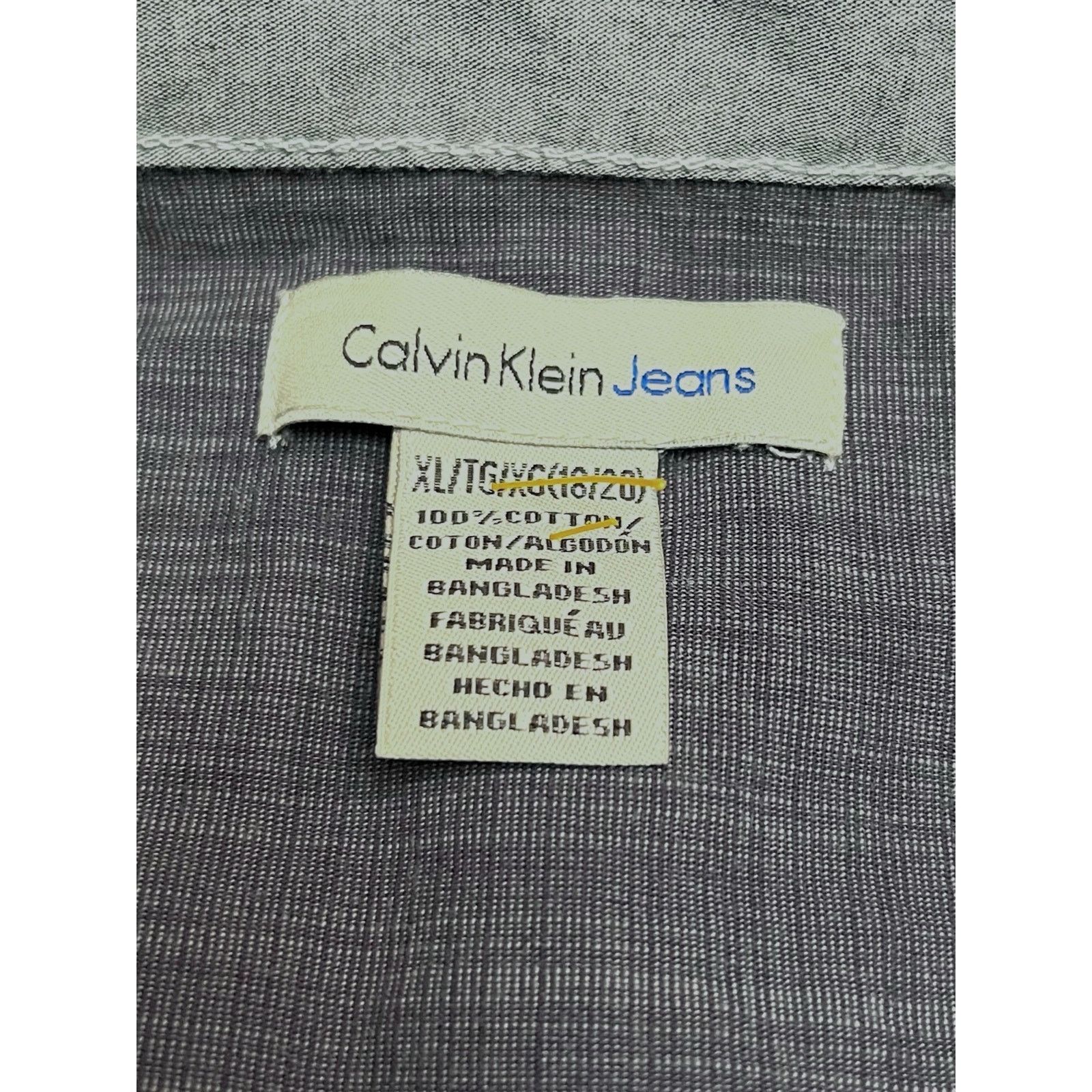Calvin Klein Calvin Klein Jeans Men’s XL Long Sleeve Button-Up Shirt Gray Size US XL / EU 56 / 4 - 4 Thumbnail