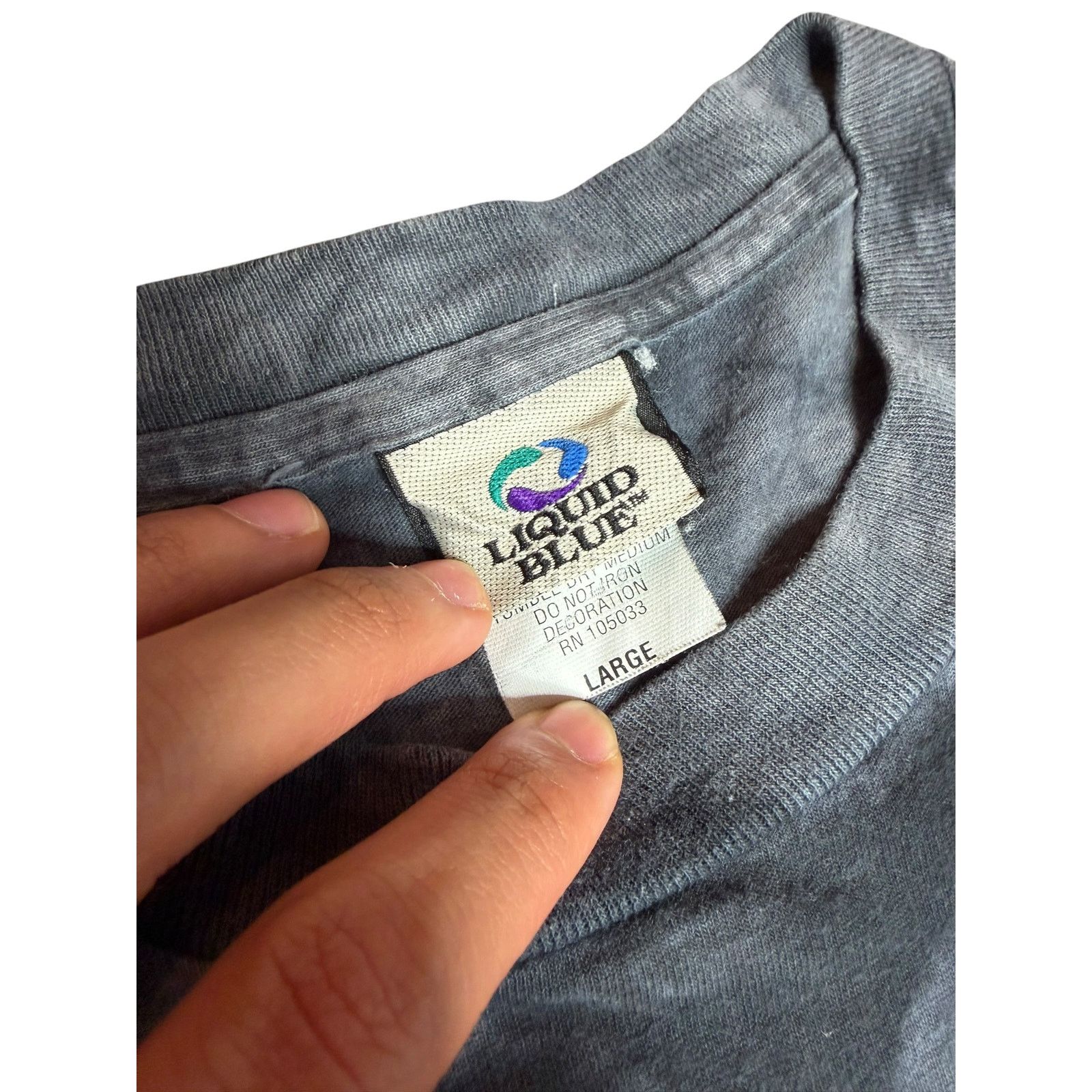 Band Tees × Liquid Blue × Vintage Vintage 90s Liquid Blue Led Zeppelin Tie Dye Band T-Shirt Size US L / EU 52-54 / 3 - 4 Thumbnail