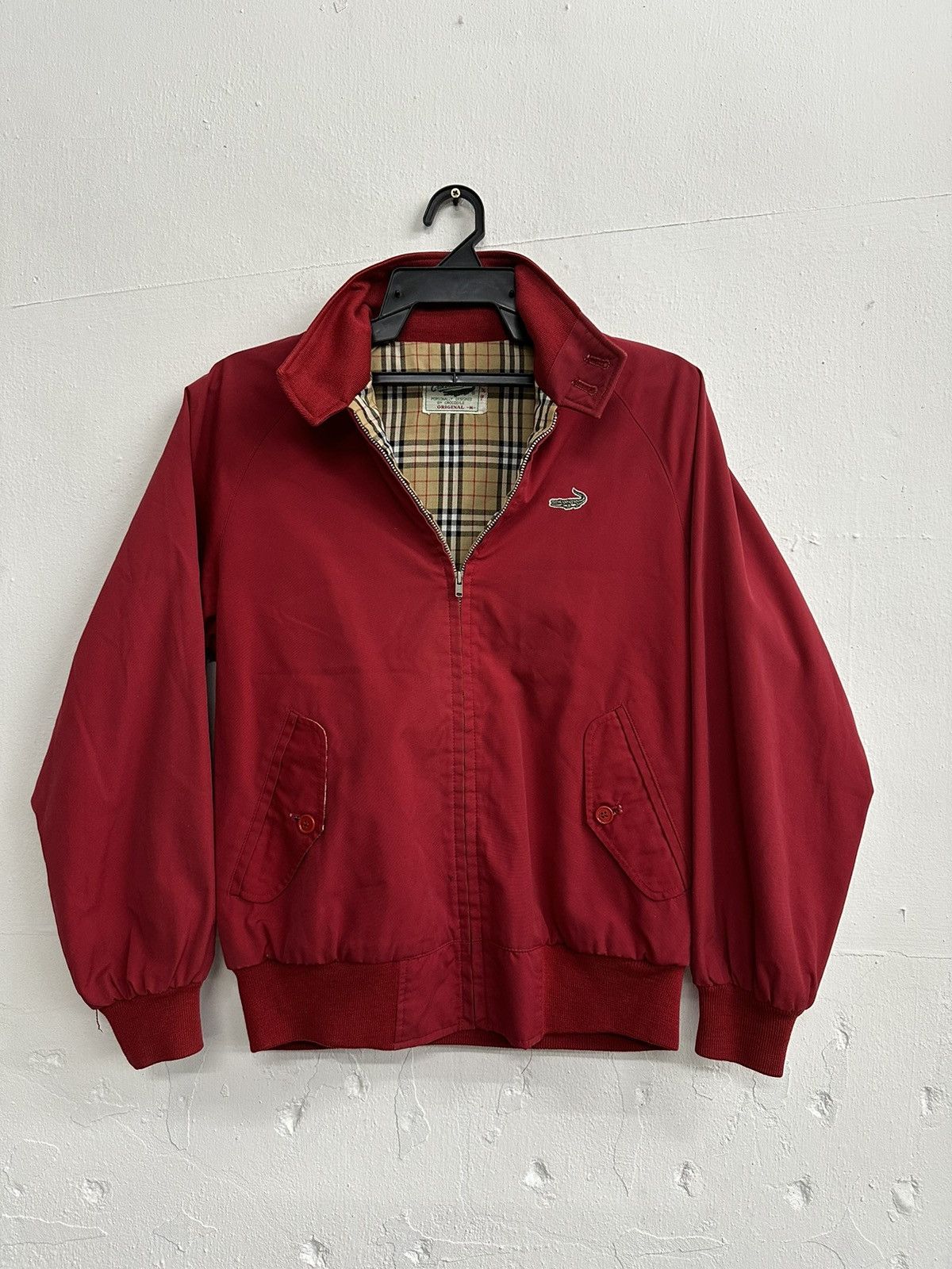 image of VTG Crocodile Brand Jacket in Red, Men's (Size Medium)
