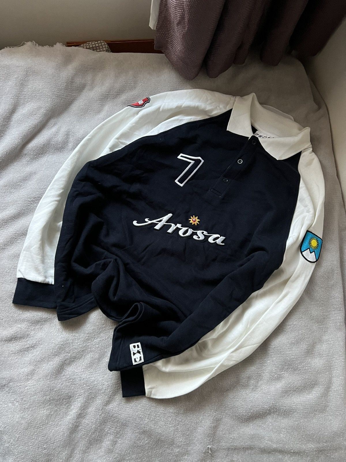 Vintage polo Ralph Lauren style rugby long sleeve number 90s
