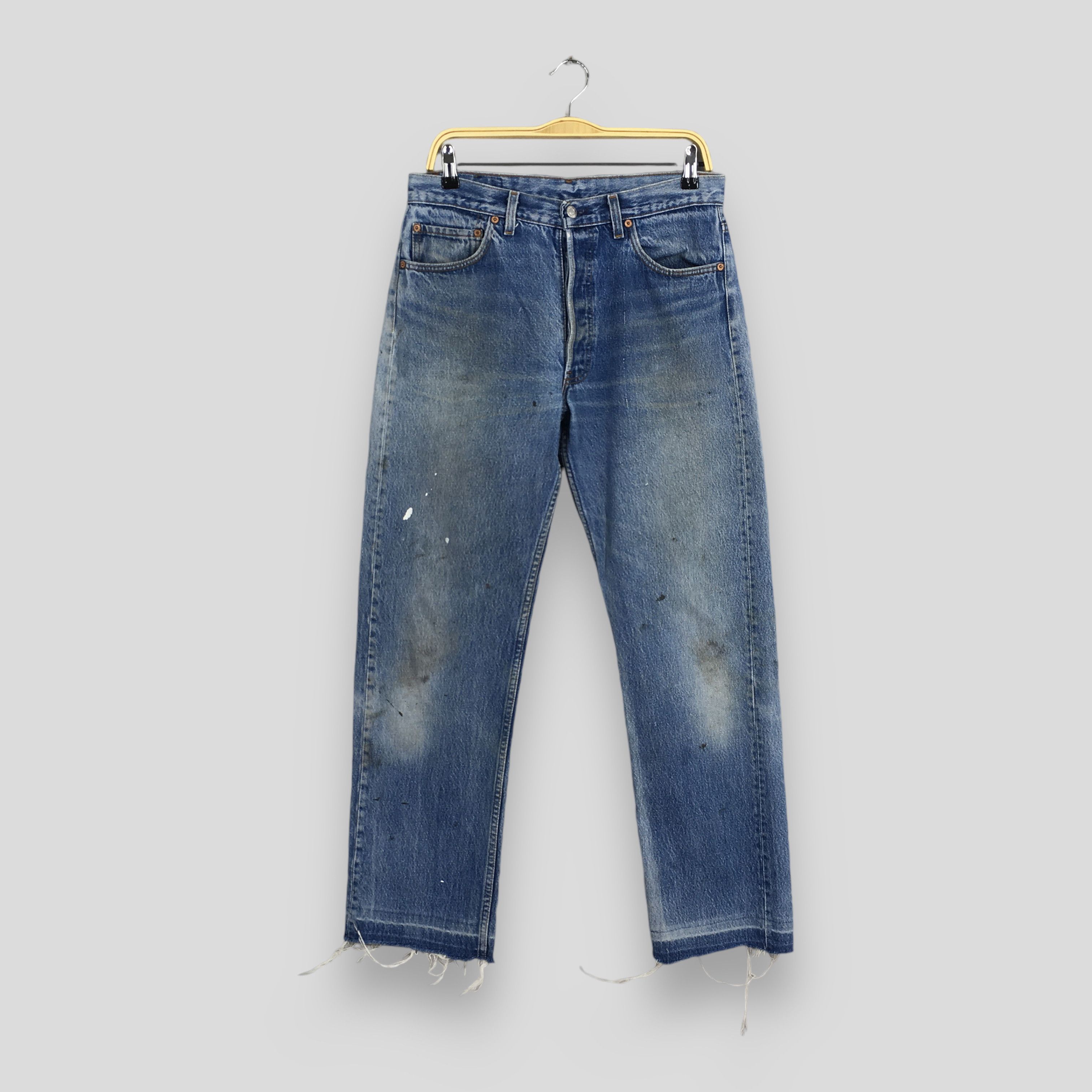 Levi's Size 30x28 Vintage 90s Levi's 501 Faded Blue Jeans S2018 Size US 30 / EU 46 - 1 Thumbnail