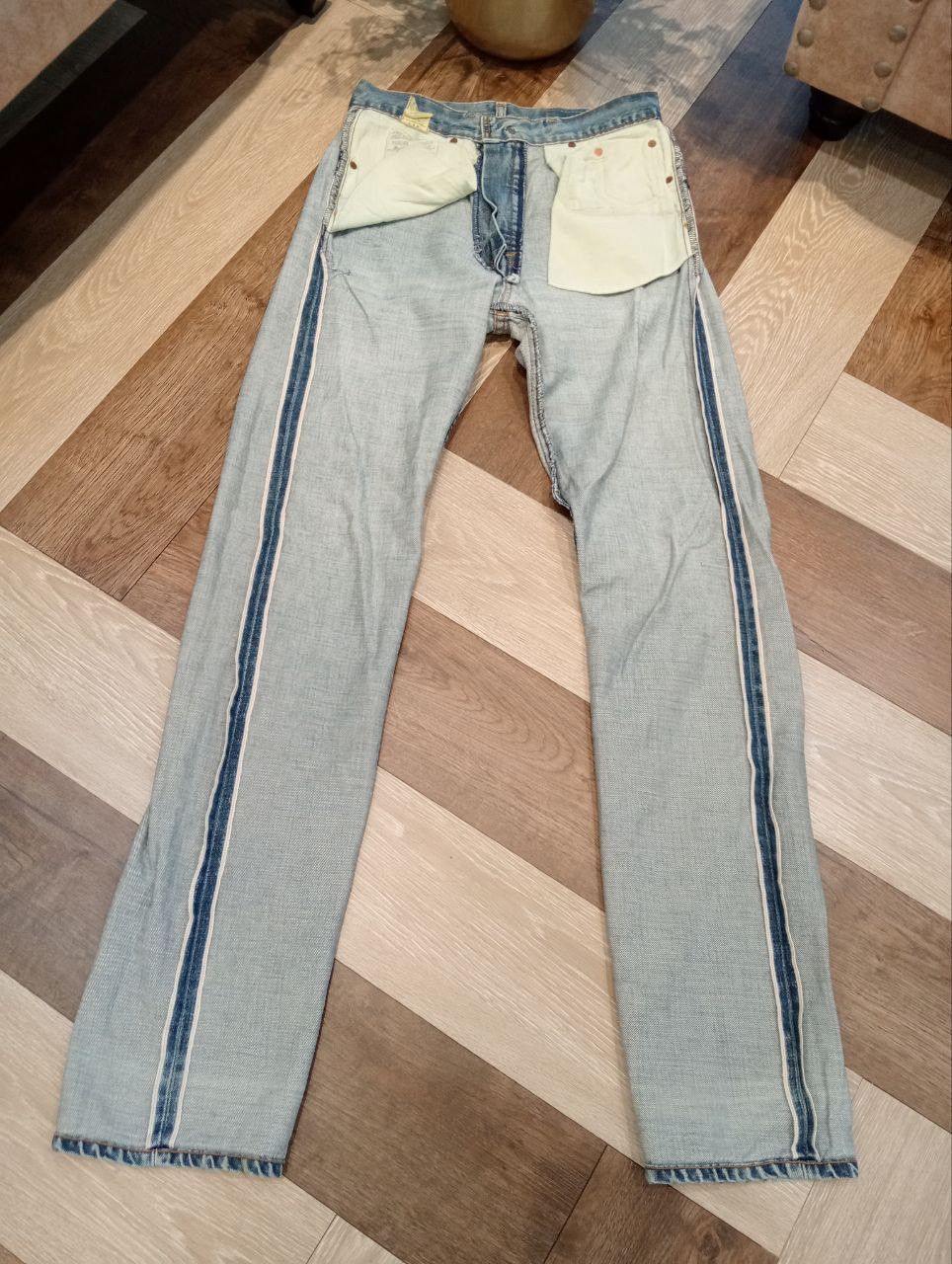 Levi's Vintage Clothing VINTAGE LEVI'S 502XX HIDDEN RIVETS CAPITAL E SELVEDGE JEANS Size US 29 - 12 Thumbnail