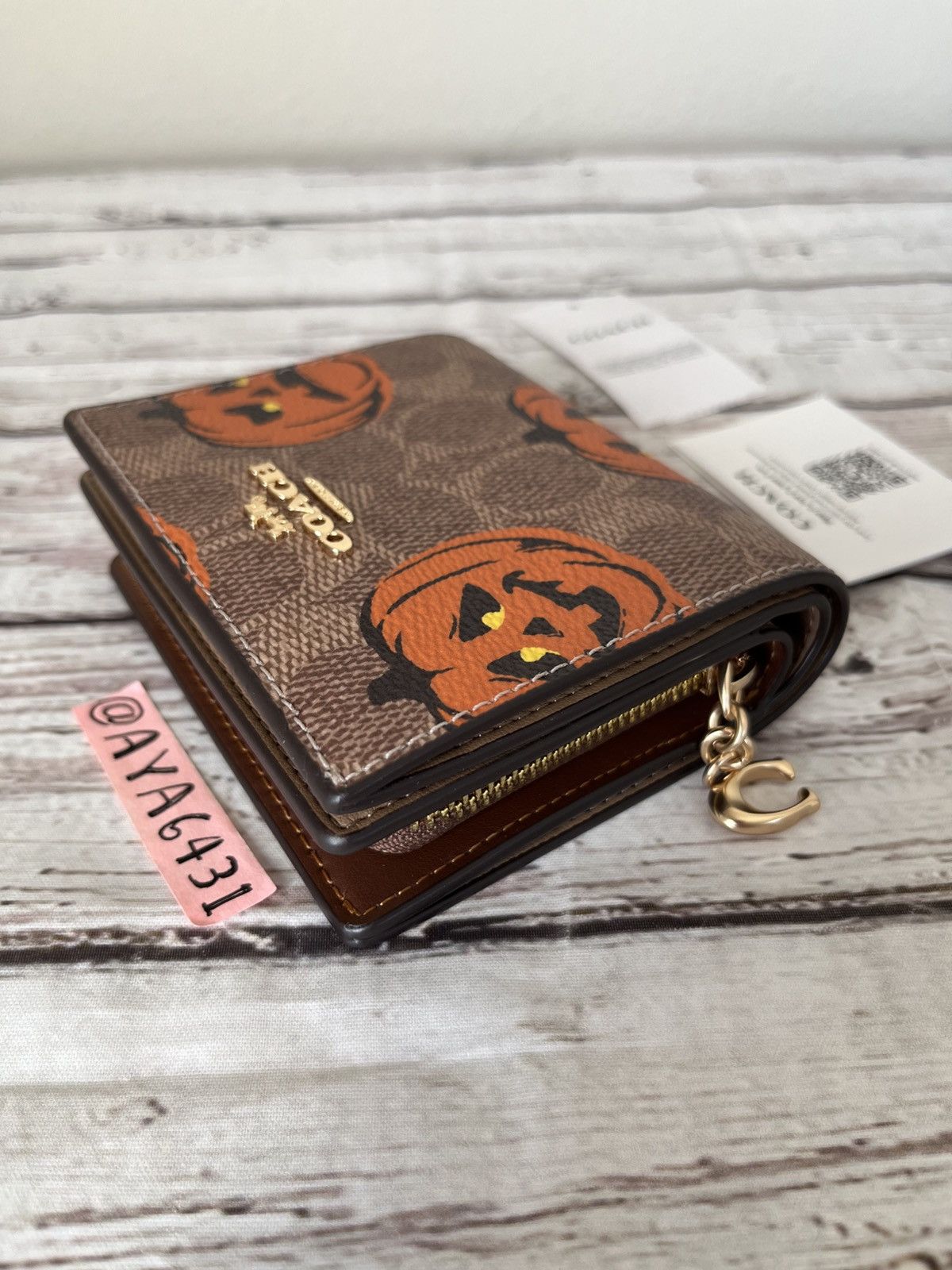Coach Coach Snap Wallet In Signature Canvas With Halloween Print Size ONE SIZE - 4 Thumbnail