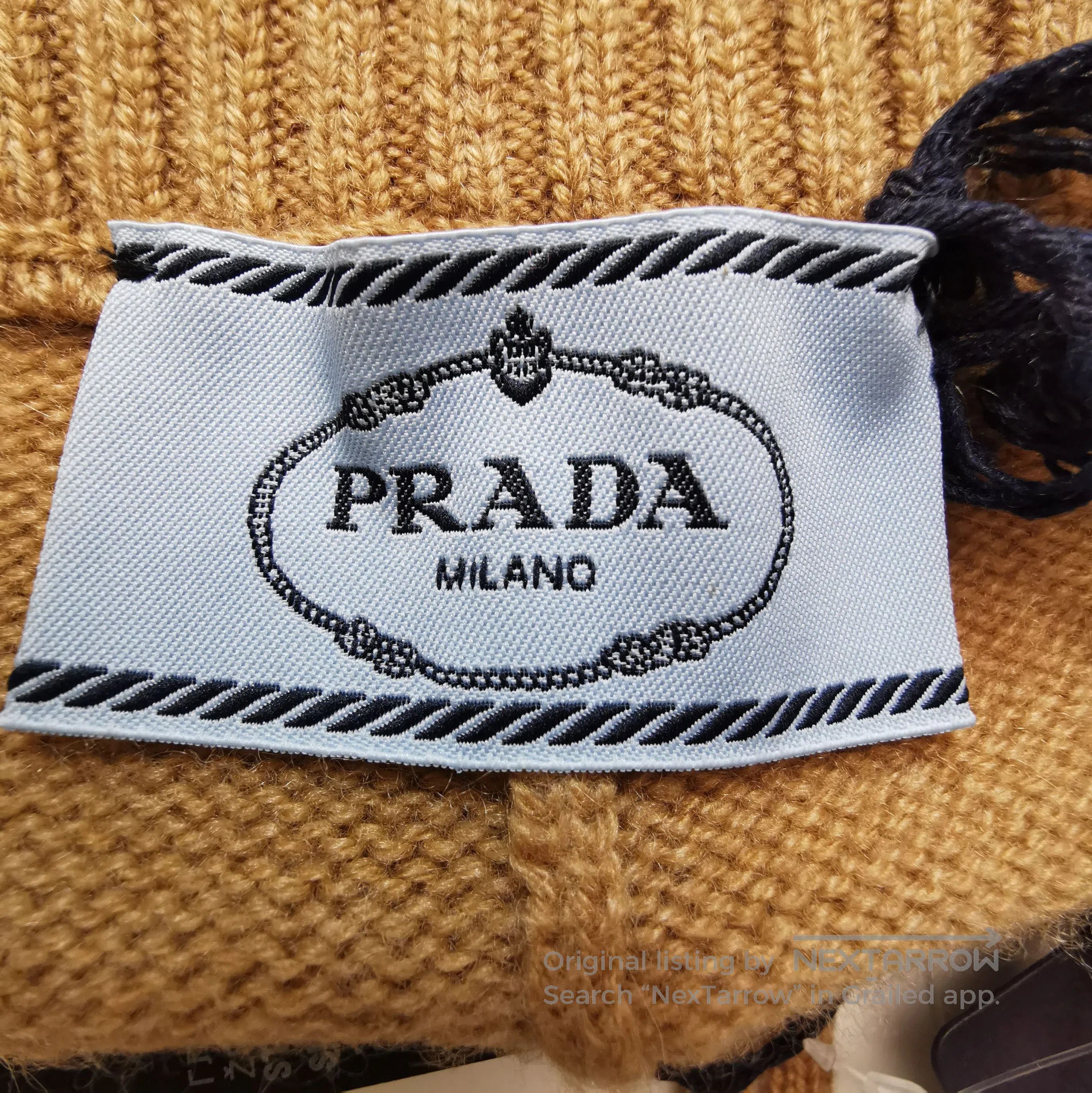 Prada Prada Cashmere Logo Trousers in Brown . Size 37" - 5 Thumbnail