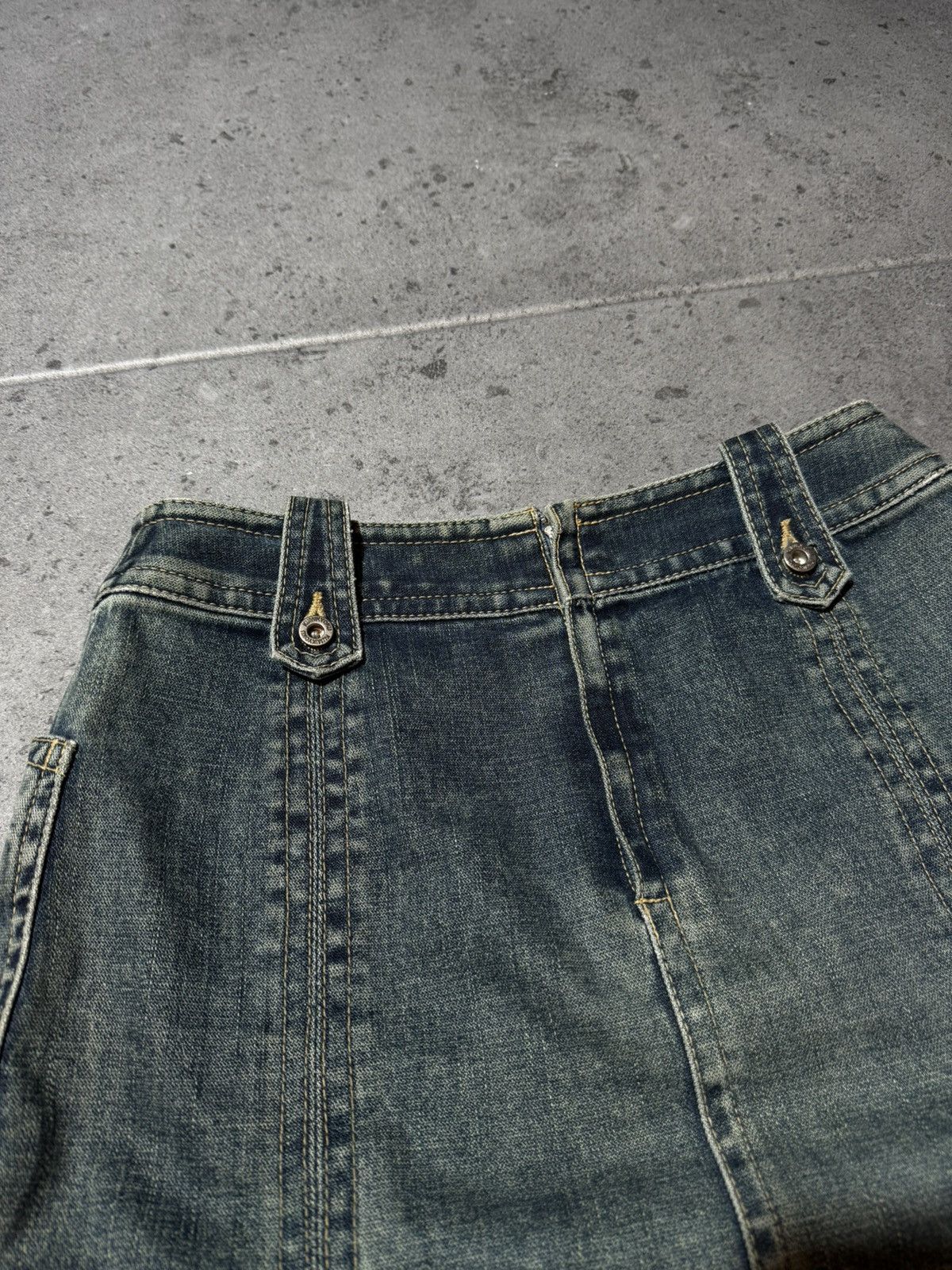 Japanese Brand Vintage 90s Kumikyoku Japan denim mini skirt Size 26" / US 2 / IT 38 - 7 Thumbnail
