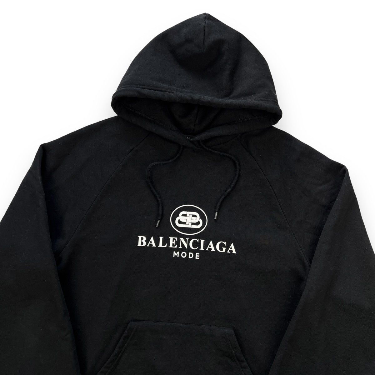 image of Balenciaga Mode Black Hoodie, Men's (Size Medium)