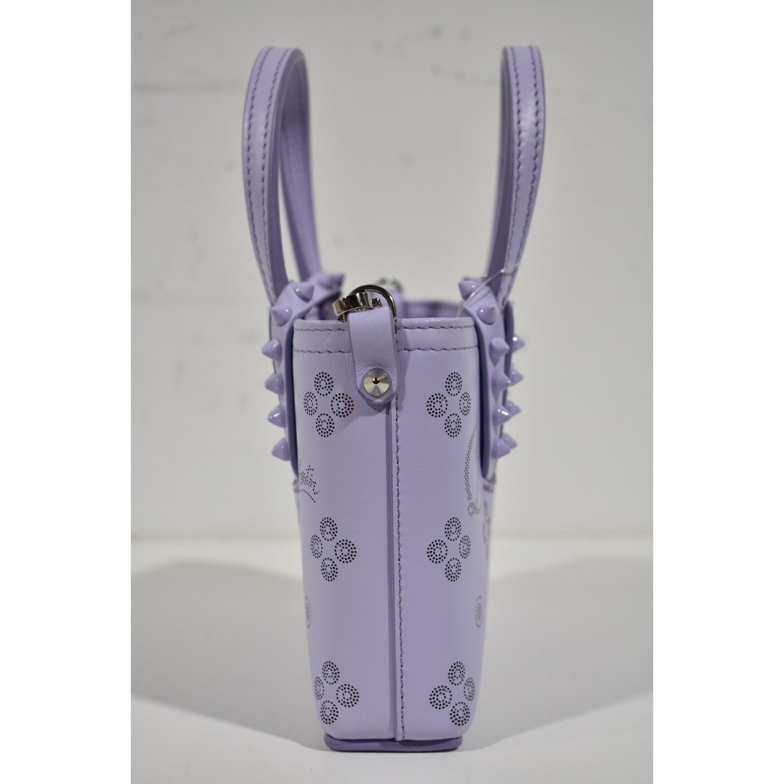 Christian Louboutin Christian Louboutin Mini Purple Leather Tote Crossbody Bag Size ONE SIZE - 10 Thumbnail
