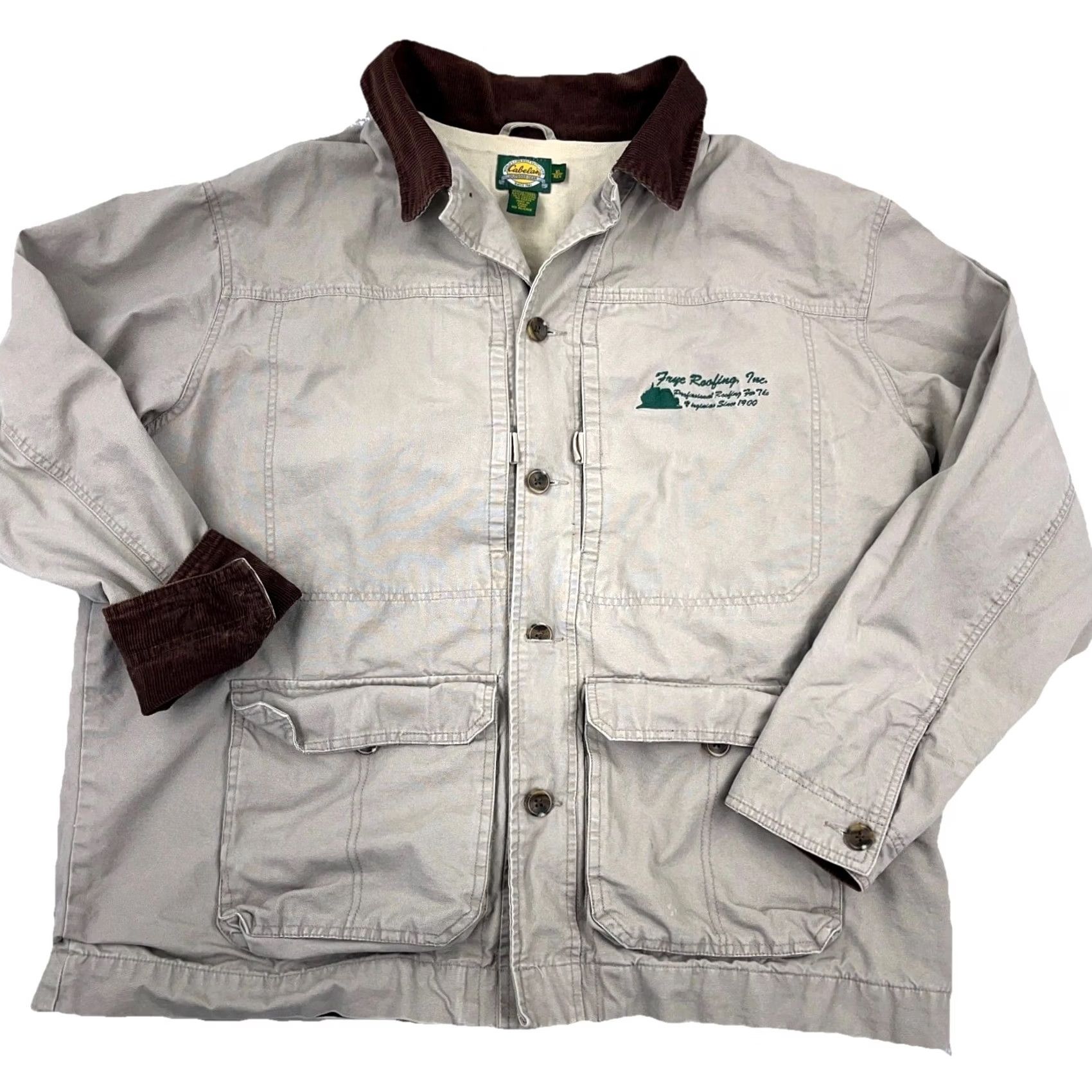 Vintage VINTAGE Cabela's Chore Jacket Men XL Tan Brown Barn Coat Corduroy Collar Green Solid 80s Retro Hipster Rockabilly Overcoat Jacket Mens Size US XL / EU 56 / 4 - 2 Thumbnail