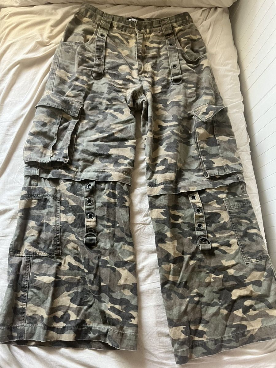 Minga London Trek Camo Wide Leg Cargo Pants Size 28" / US 6 / IT 42 - 1 Thumbnail