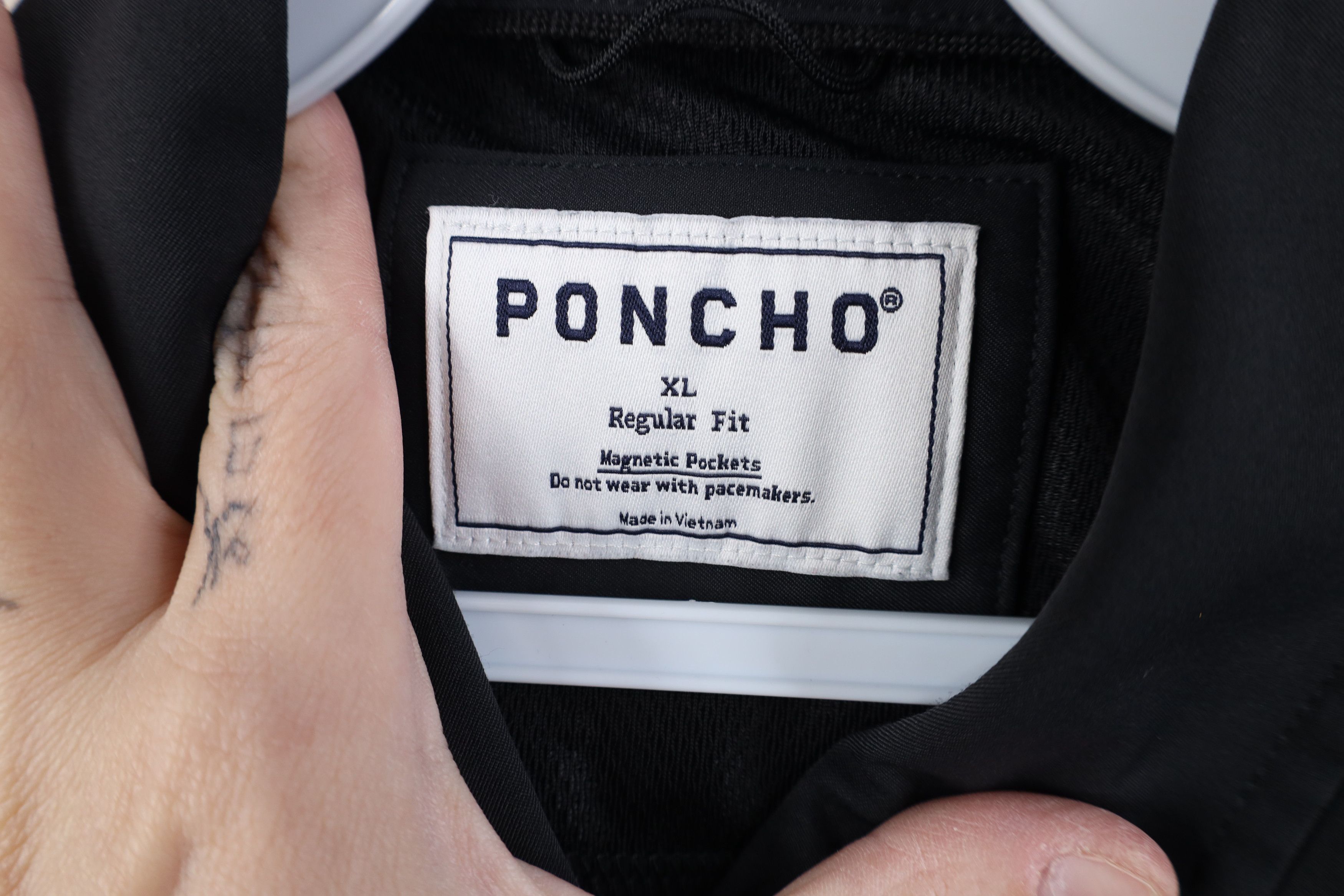 Vintage Poncho Fit Magnetic Pocket Short Sleeve Button Shirt Black Size US XL / EU 56 / 4 - 9 Thumbnail