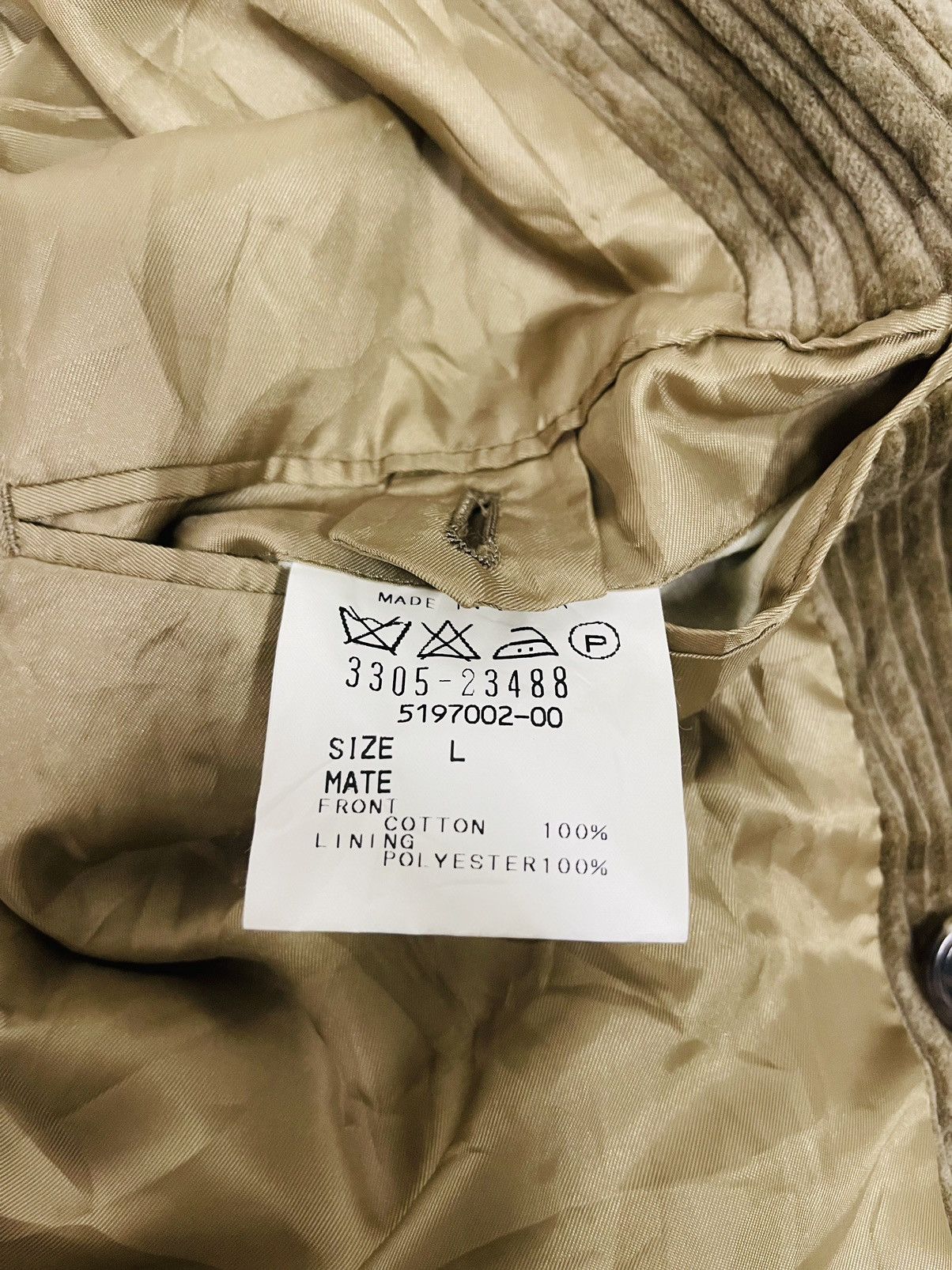 Japanese Brand Lautreamont Men Curduroy Double Breasted Jacket (06) Size US XL / EU 56 / 4 - 6 Thumbnail