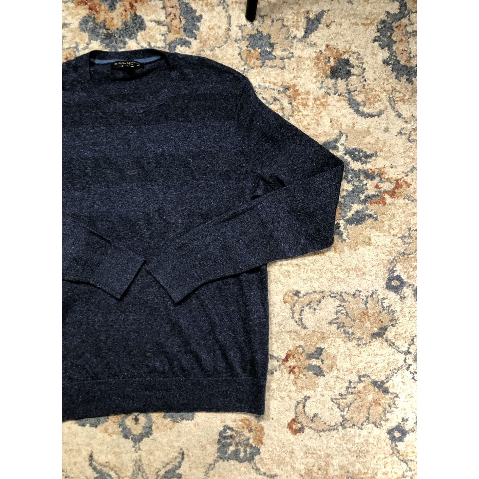 Banana Republic Banana Republic Sweater Mens Medium Blue Silk Linen Crewneck Pullover Knit Size US M / EU 48-50 / 2 - 4 Thumbnail