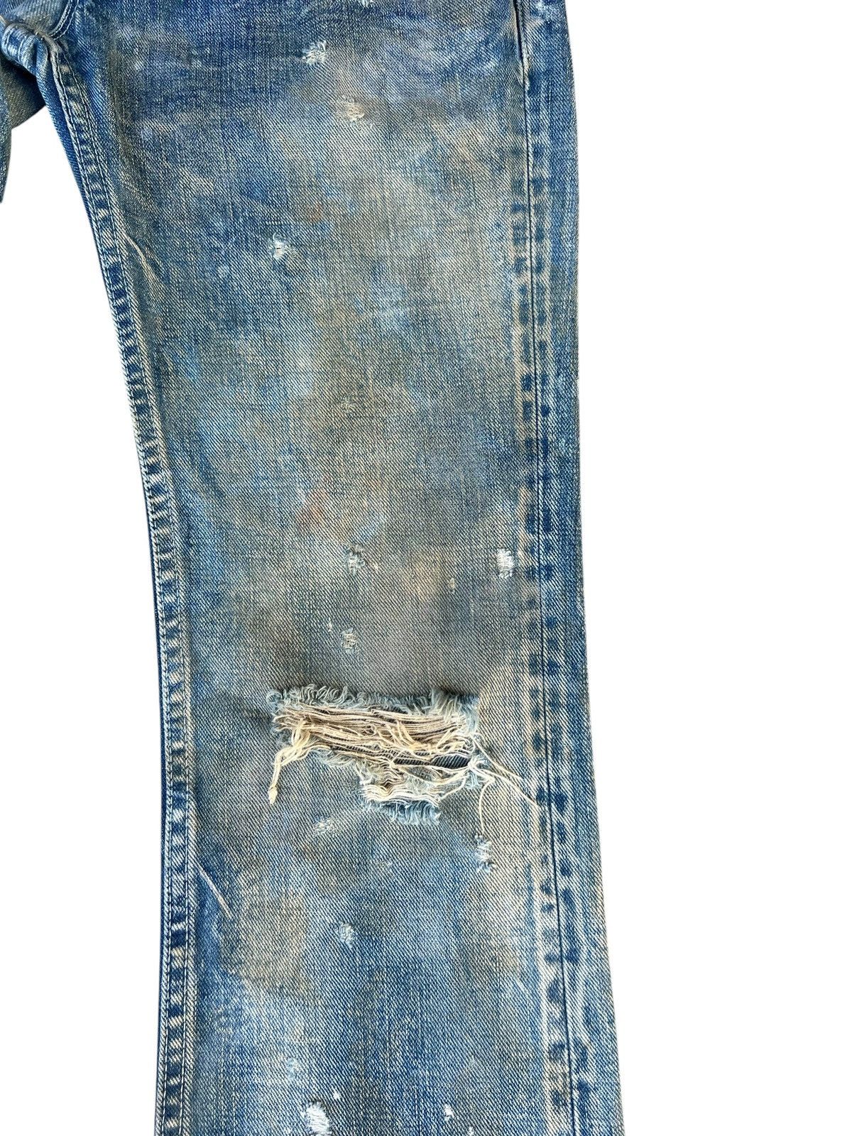 Japanese Brand Dirty Mud Stains Distress Denim Ufin & Sons Flare Jeans Size US 30 / EU 46 - 12 Thumbnail