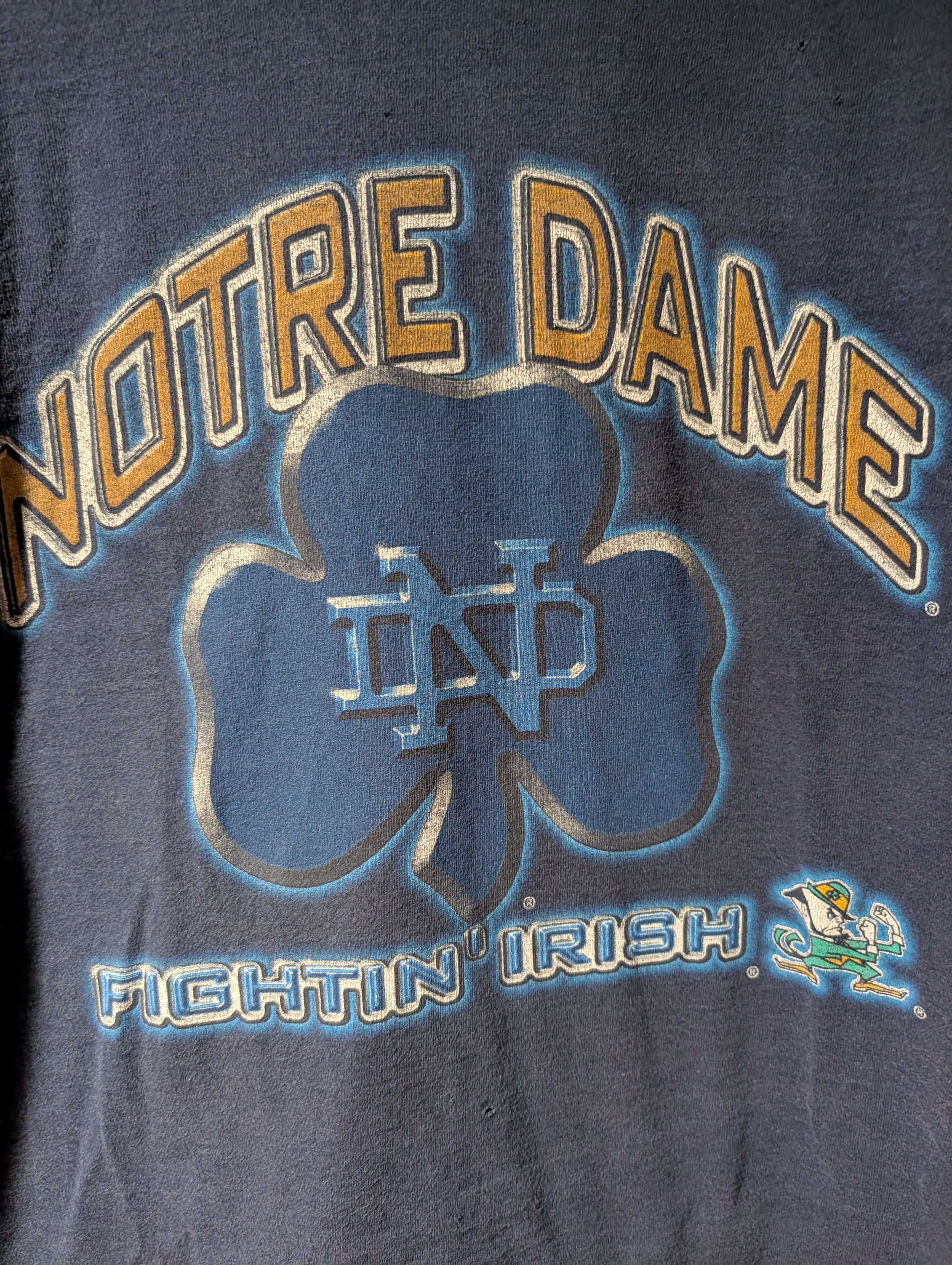 NCAA Vintage 90s Notre Dame Fighting Irish College Sport T-Shirt Size US L / EU 52-54 / 3 - 2 Thumbnail