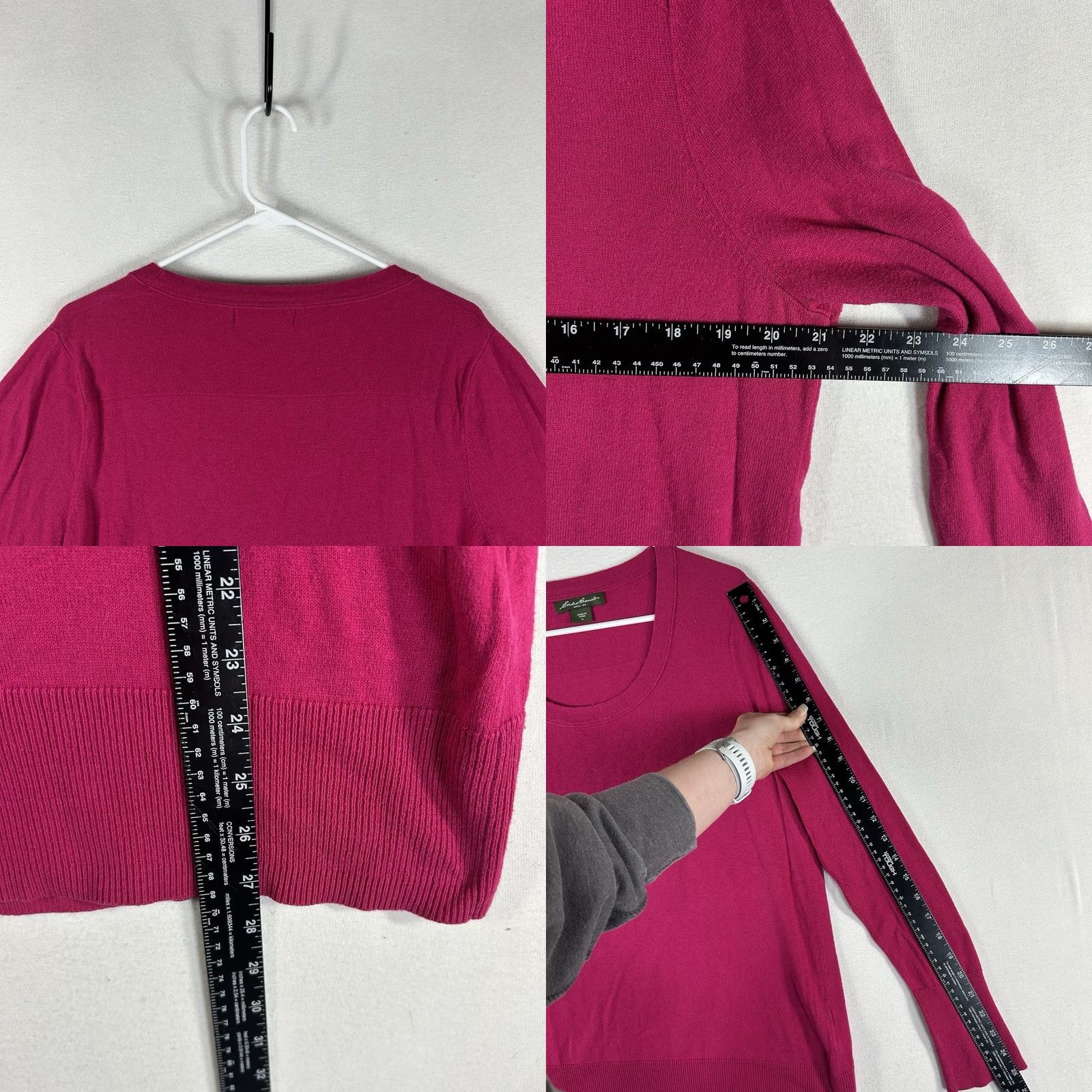 Eddie Bauer Eddie Bauer Scoop Neck Lightweight Sweater Womens XL Hot Pink Long Sleeve Top Size XL / US 12-14 / IT 48-50 - 8 Thumbnail