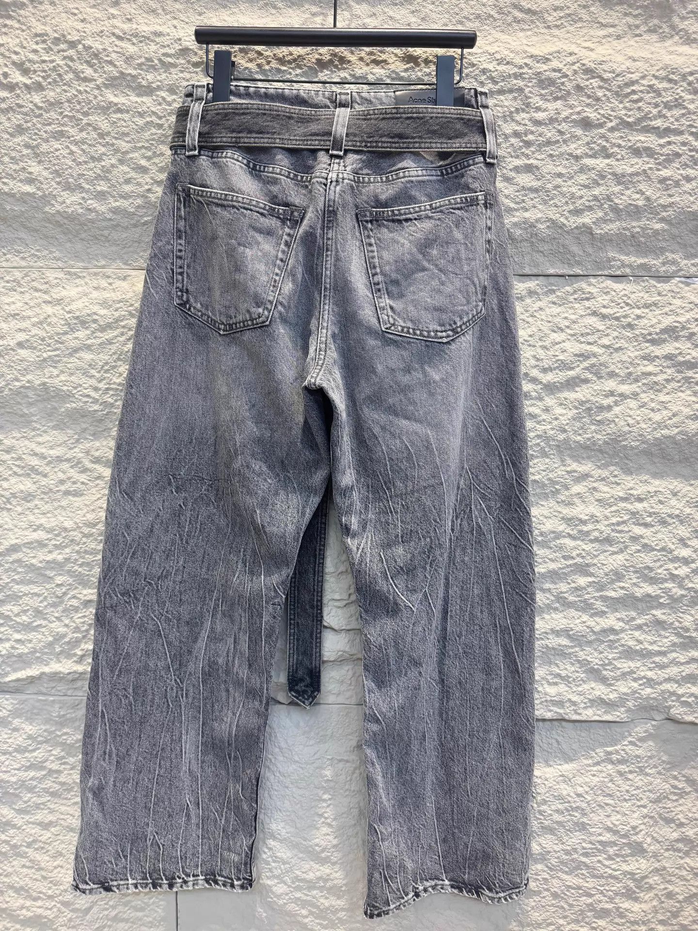Acne Studios Acne FW25 Wash Low-Waist Wide-Leg Belt Unisex Jeans Size 25" / US 0 / IT 36 - 2 Thumbnail