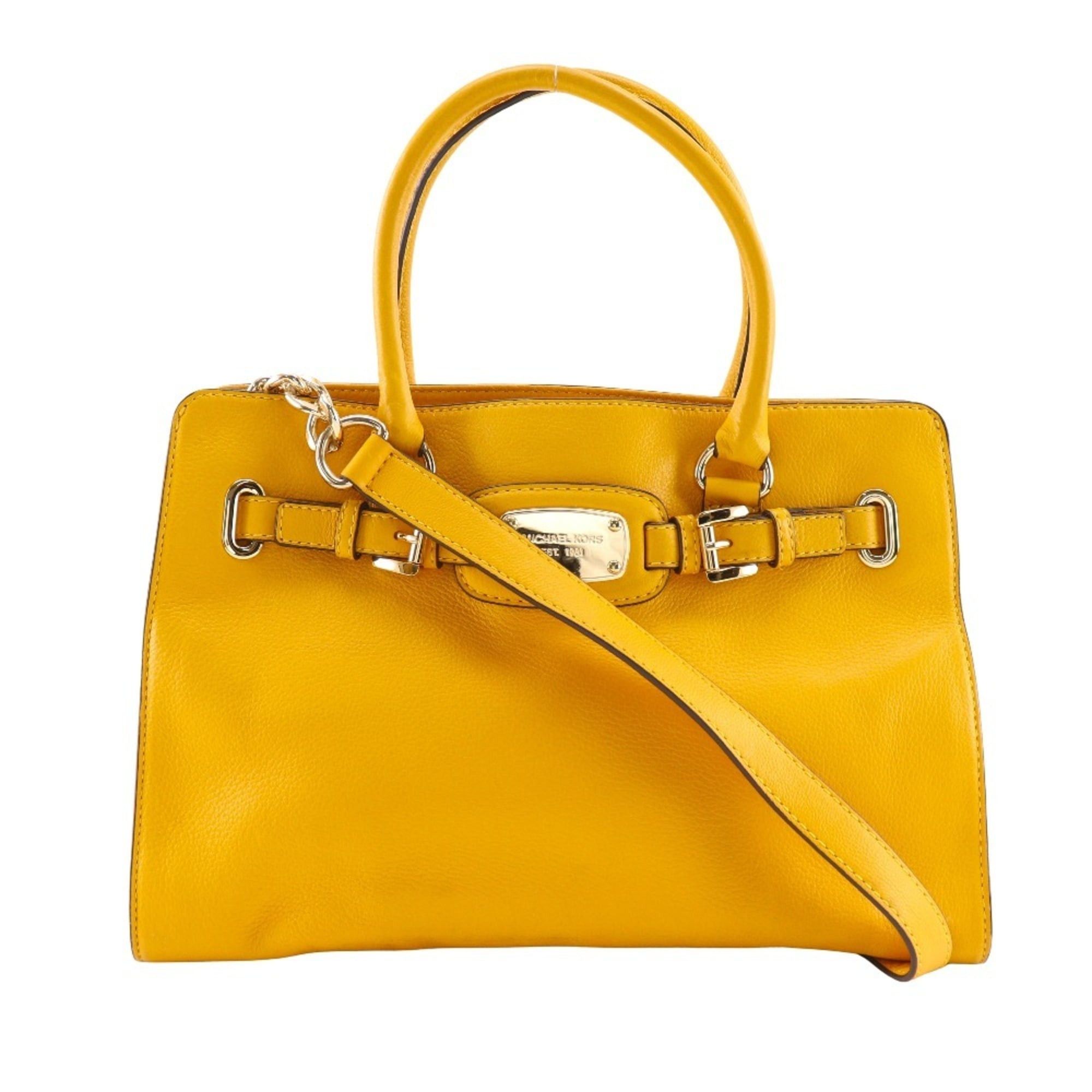 Michael Kors Michael Kors 2WAY Shoulder Handbag Leather Yellow 2way A4 Magnetic Type 2WAYShoulder Women's Size ONE SIZE - 1 Thumbnail