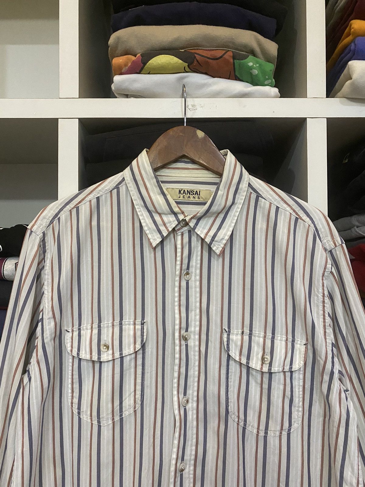 Japanese Brand × Kansai Yamamoto × Vintage Vintage Kansai Jeans Button Shirt Size US L / EU 52-54 / 3 - 5 Thumbnail