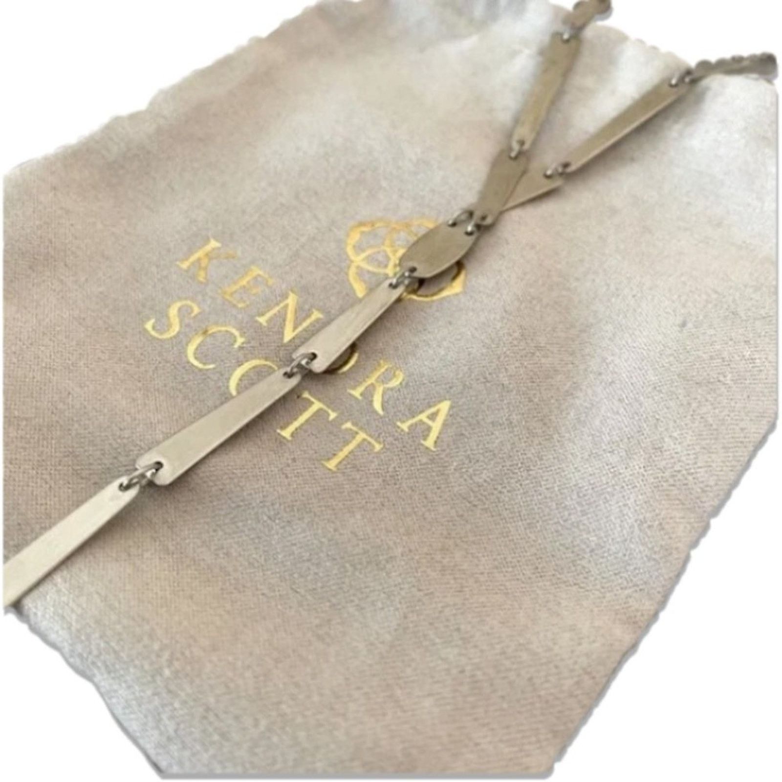 Kendra Scott KENDRA SCOTT Women's Rhodium Plated Gail Y Necklace Size ONE SIZE - 1 Thumbnail