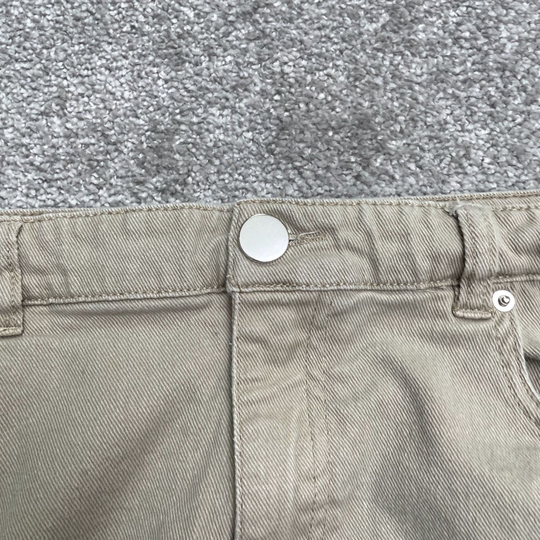 Denime Nova Skinny Denim Jeans Mens 36 Khaki Brown Mid Rise Stretch Casual 36x33 Size US 36 / EU 52 - 3 Thumbnail