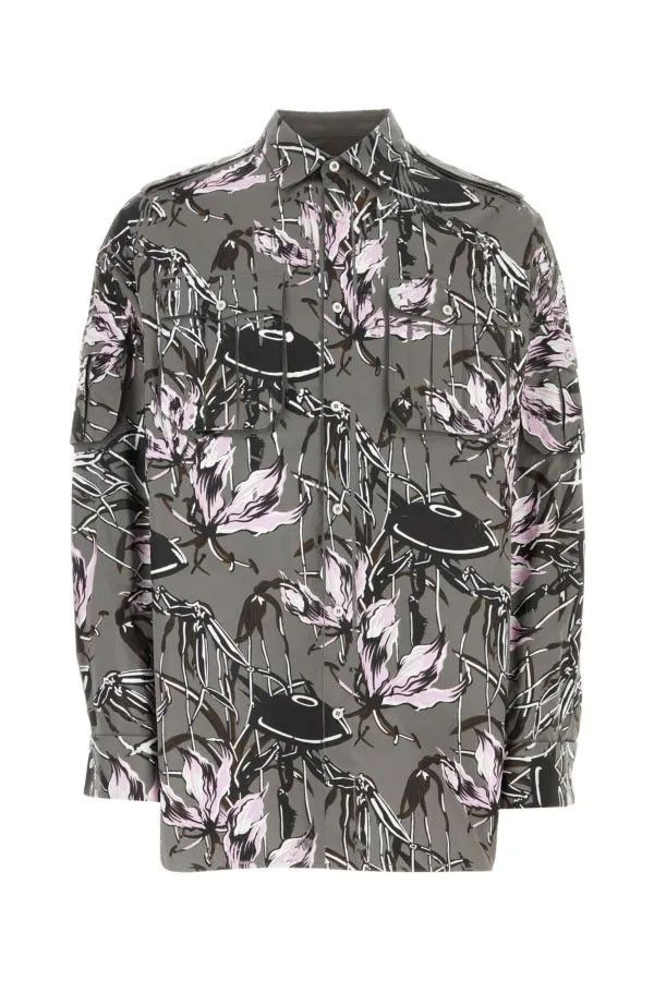 Prada o1bcso1str1025 Popeline Shirt in Multicolor Size US L / EU 52-54 / 3 - 1 Thumbnail