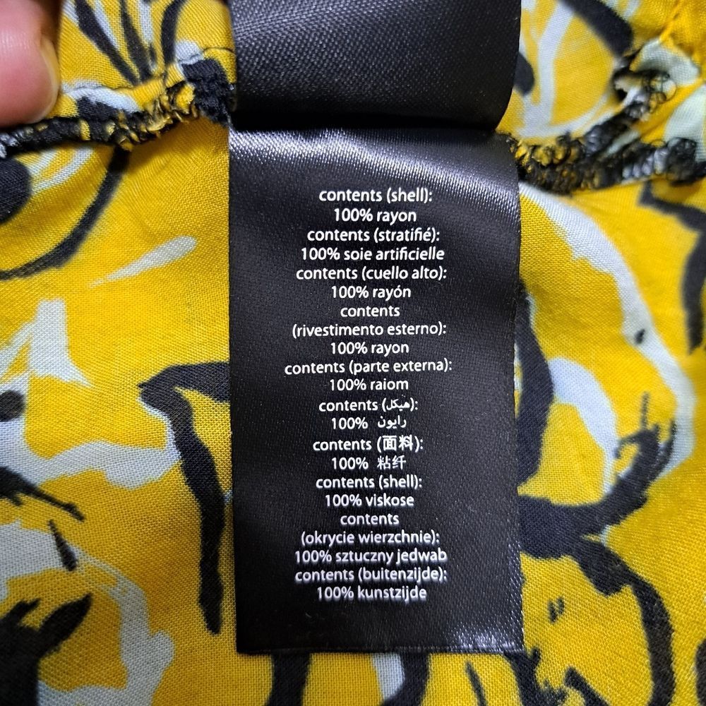 Onia Diane Von Furstenberg x Onia Hanna Floral Kaftan Oversized XS/Small Yellow Size S / US 4 / IT 40 - 6 Thumbnail