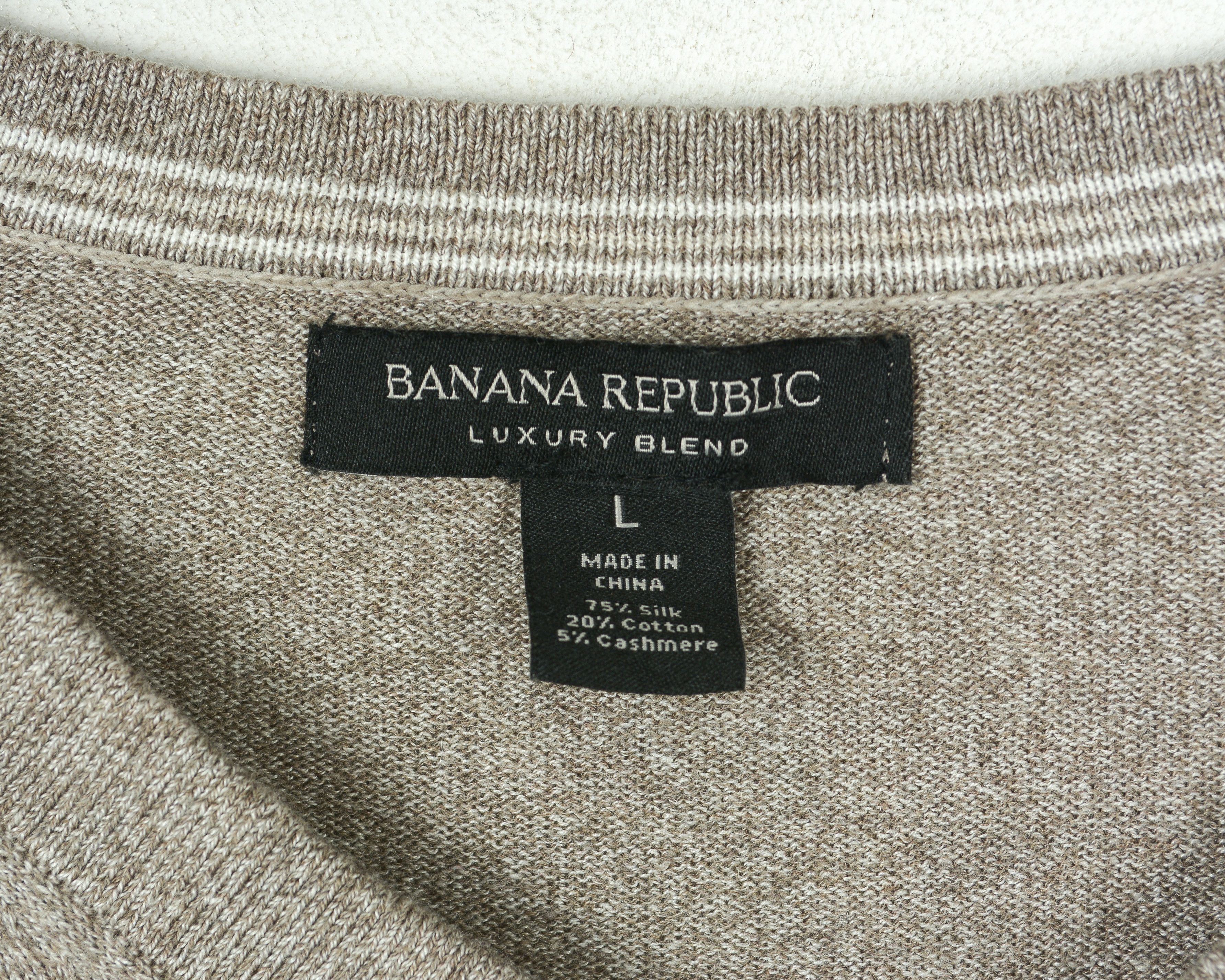 Banana Republic Sweater Silk Cashmere Cotton Jumper Pullover V-Neck Top Size US L / EU 52-54 / 3 - 5 Thumbnail