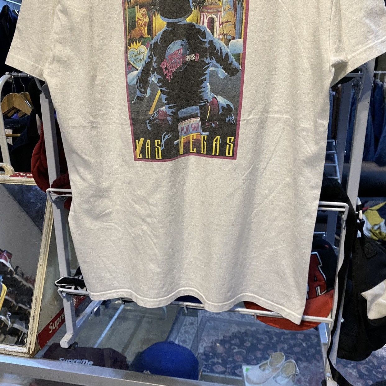 Planet Hollywood VTG 90s Planet Hollywood Las Vegas Biker Graphic T-Shirt Size US XL / EU 56 / 4 - 4 Thumbnail