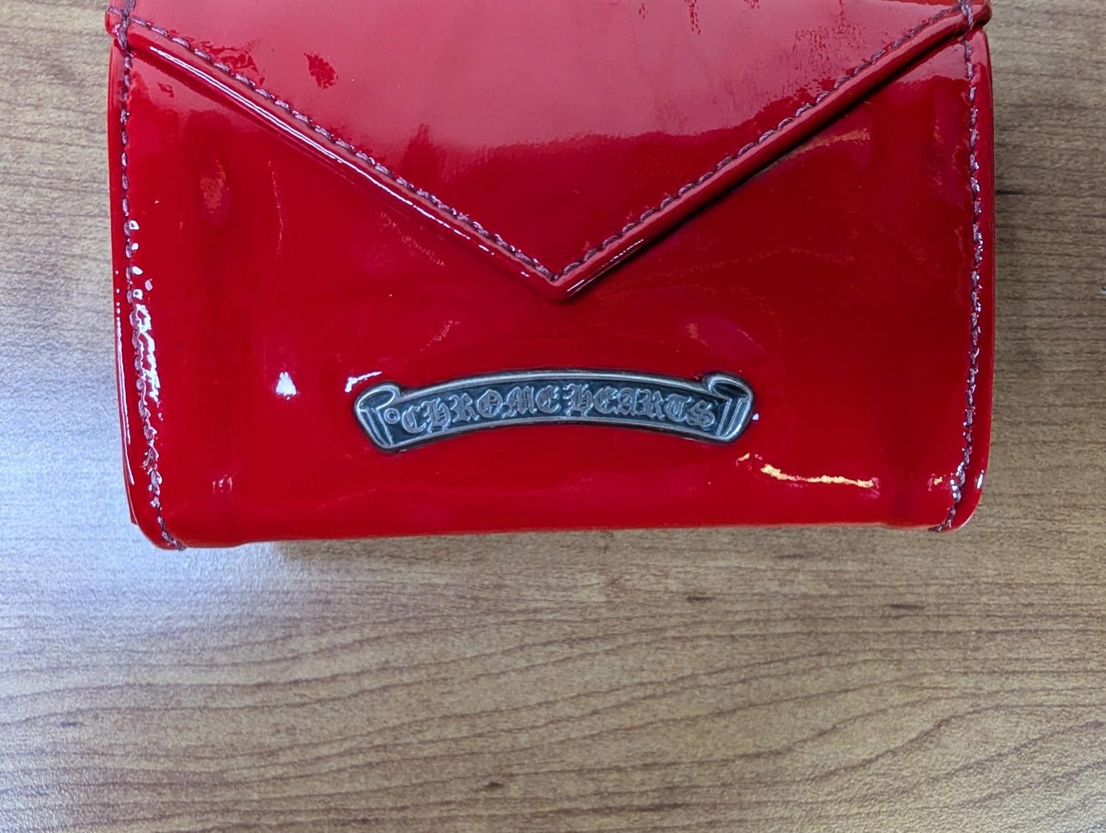 Chrome Hearts Chrome Hearts Patent Enamel Leather Wallet in Red Size ONE SIZE - 3 Thumbnail