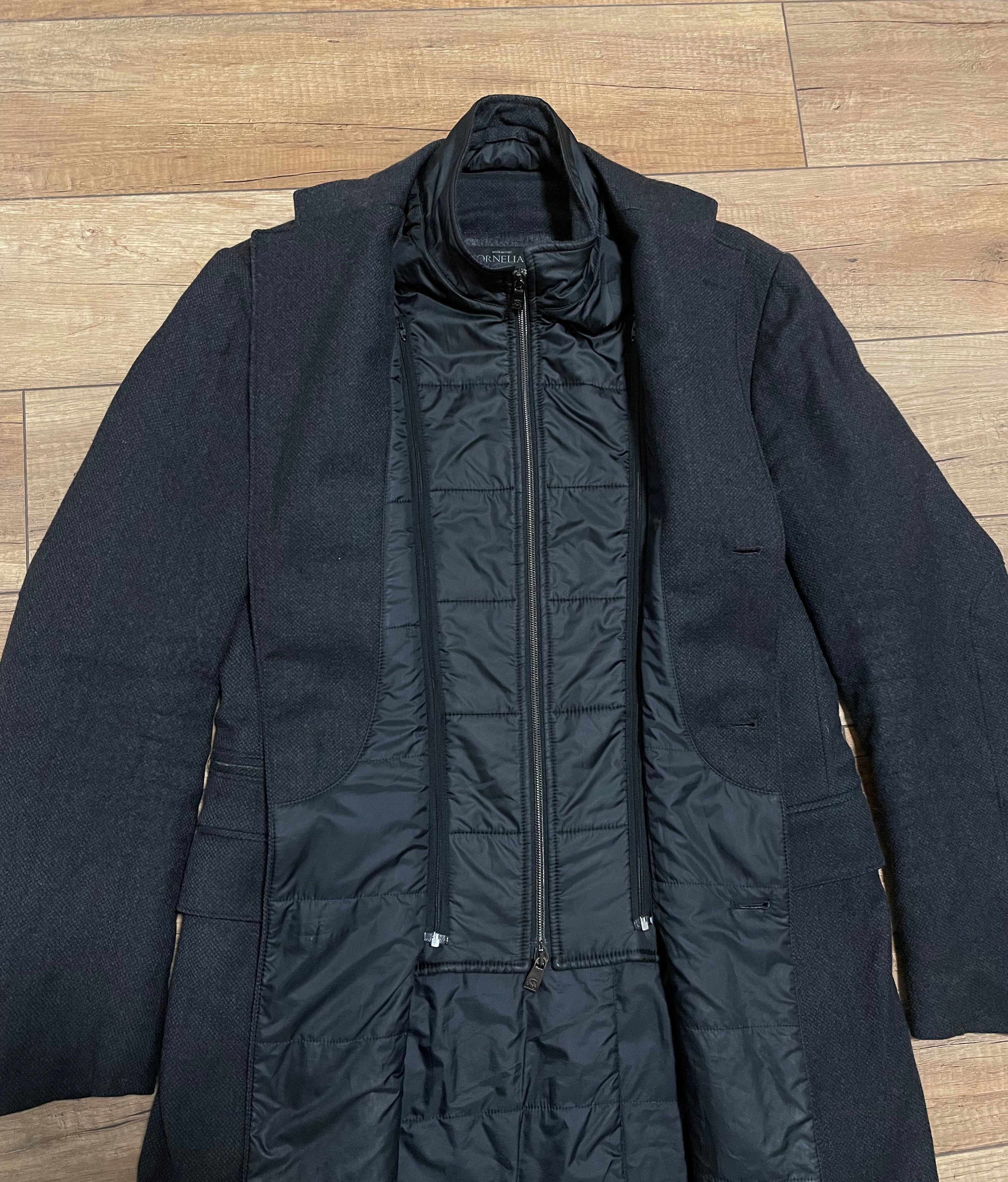 Corneliani Corneliani ID Dark Grey Long Wool Trench Coat Jacket Size US M / EU 48-50 / 2 - 2 Thumbnail