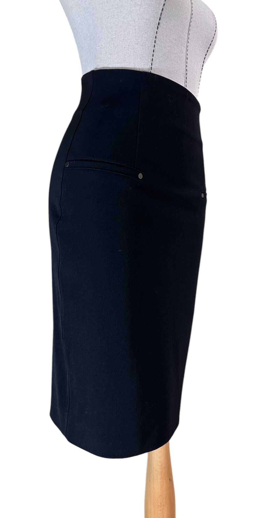 plein sud Black wool skirt midi Size 32" / US 10 / IT 46 - 2 Thumbnail