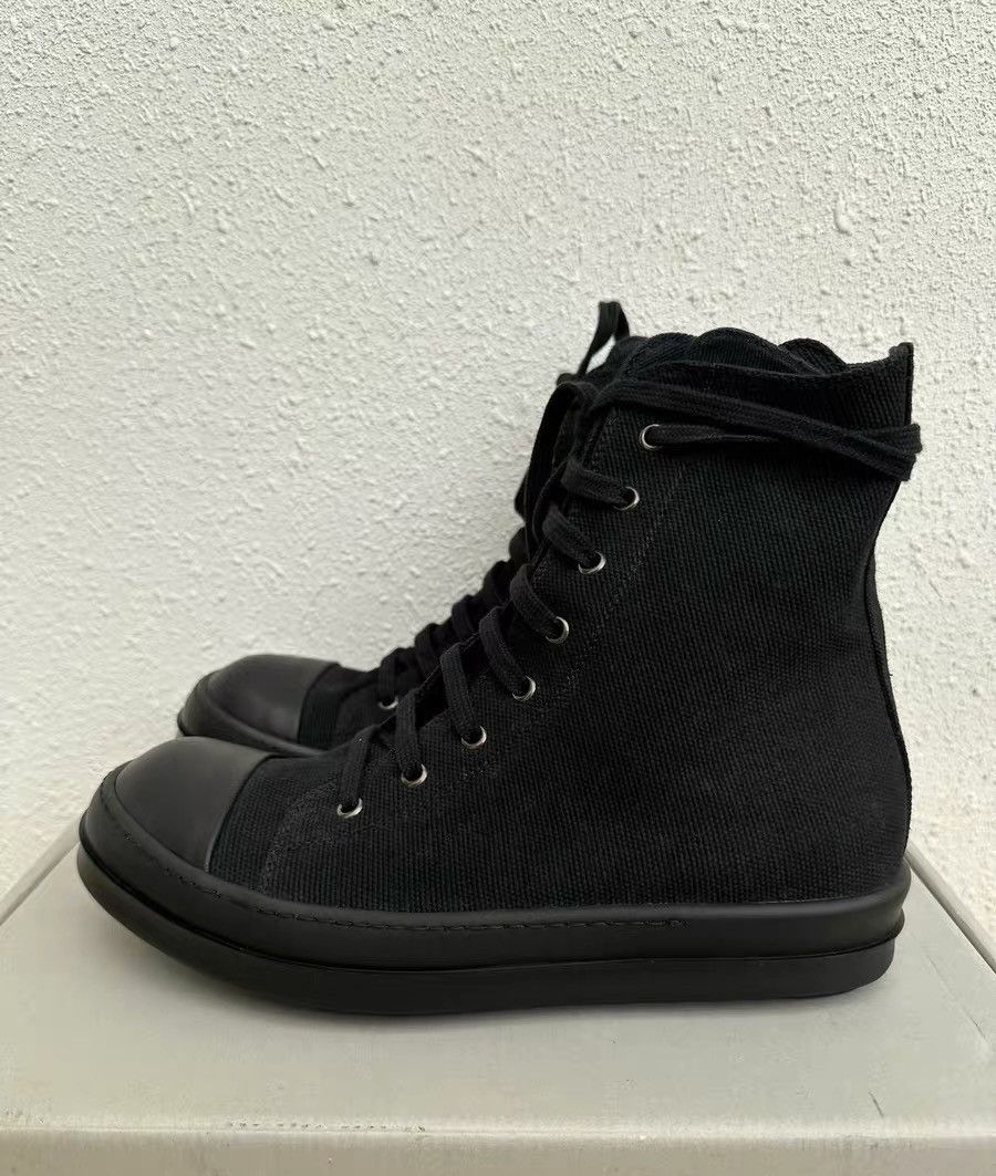 Rick Owens Rick Owens DRKSHDW Dark Shadow All Black Canvas Size US 8 / EU 41 - 3 Thumbnail