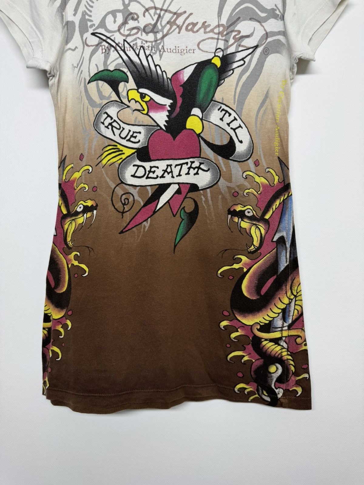 Ed Hardy Ed Hardy by Christian Audigier 'Til True Death Shirt Dress Size S / US 4 / IT 40 - 9 Thumbnail