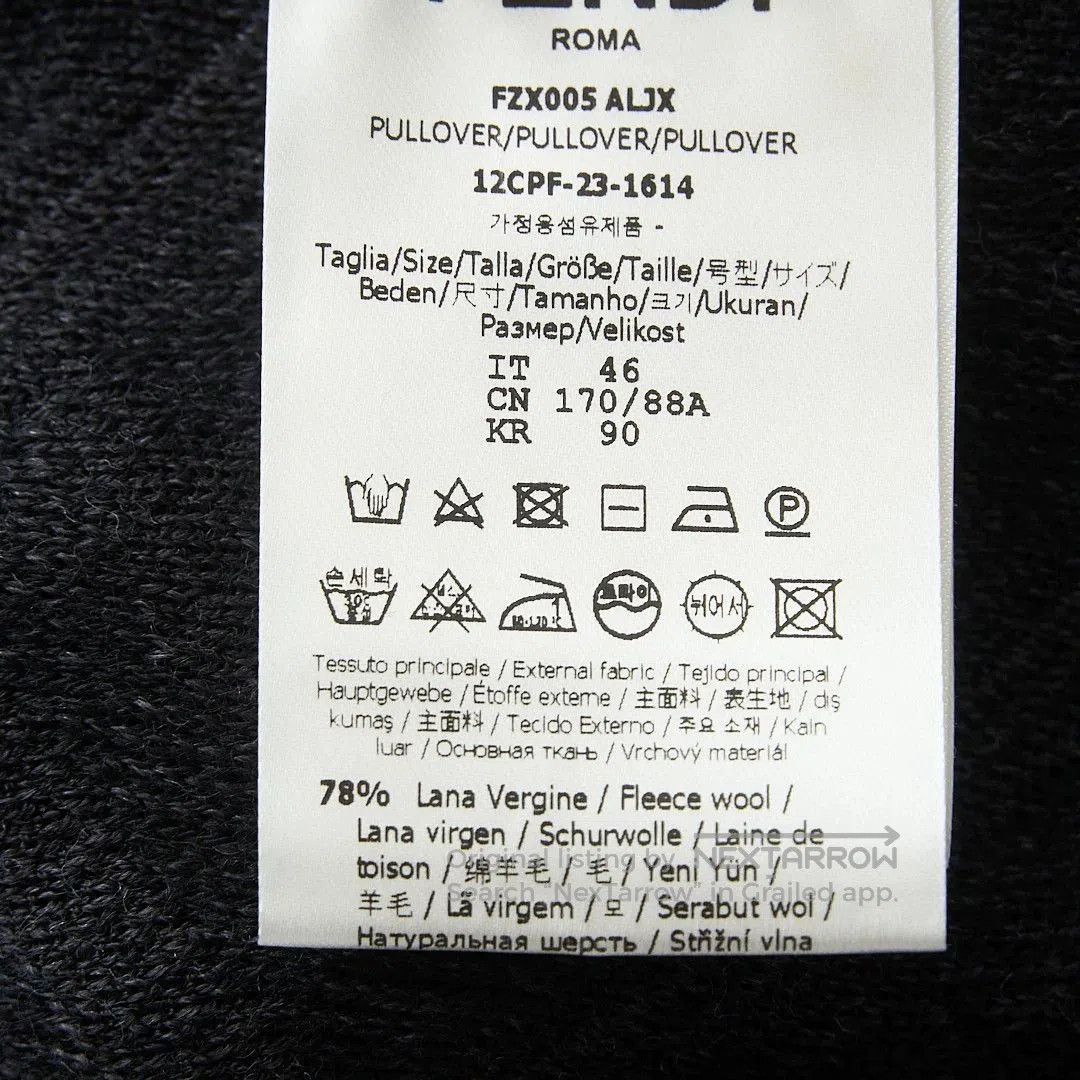 Fendi Fendi Men's FF Embroidered Knit Sweater. Size US S / EU 44-46 / 1 - 6 Thumbnail